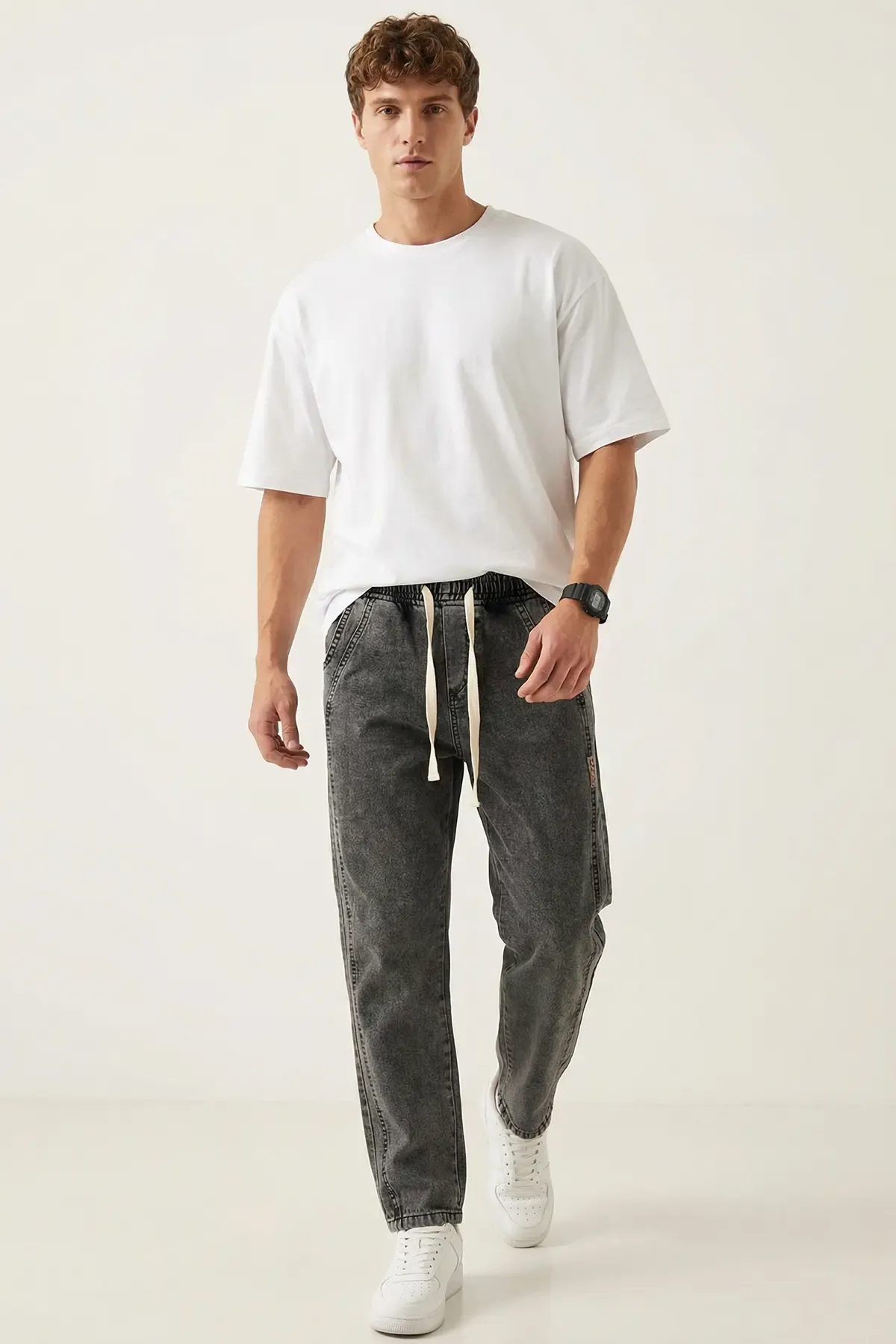 Erkek Rahat Kesim Baggy Jean Pantolon 30076 - Antrasit