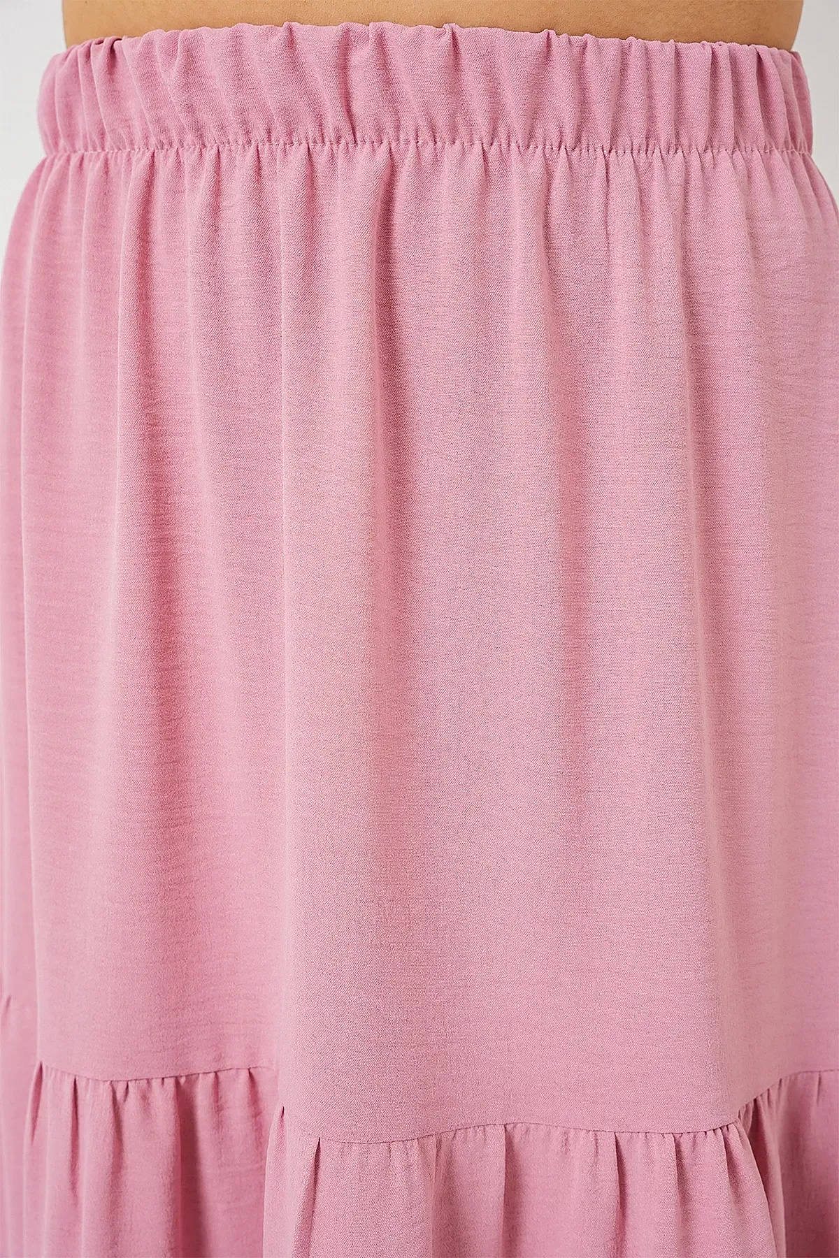 Kadın Ayrobin Uzun Etek 8048 - Pudra