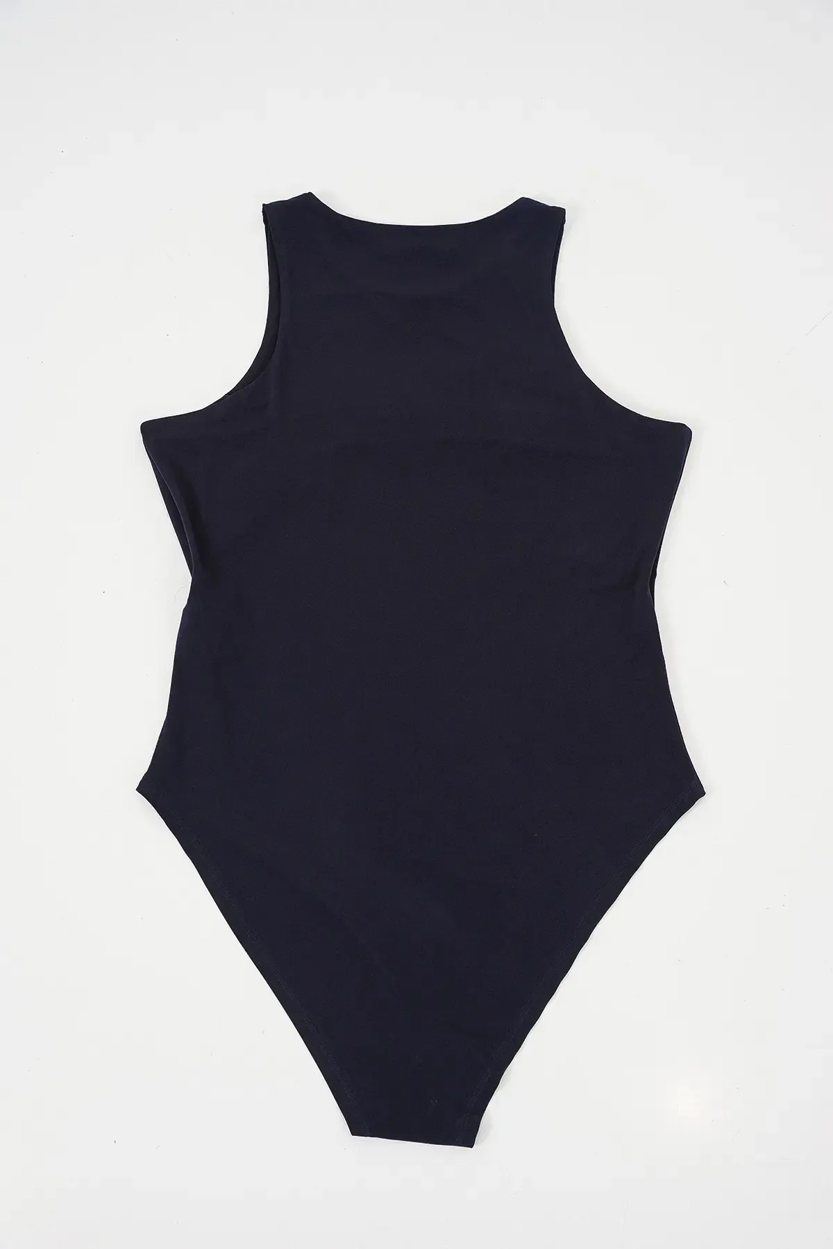 Kadın Halter Yaka Çıtçıtlı Body 972 - Lacivert