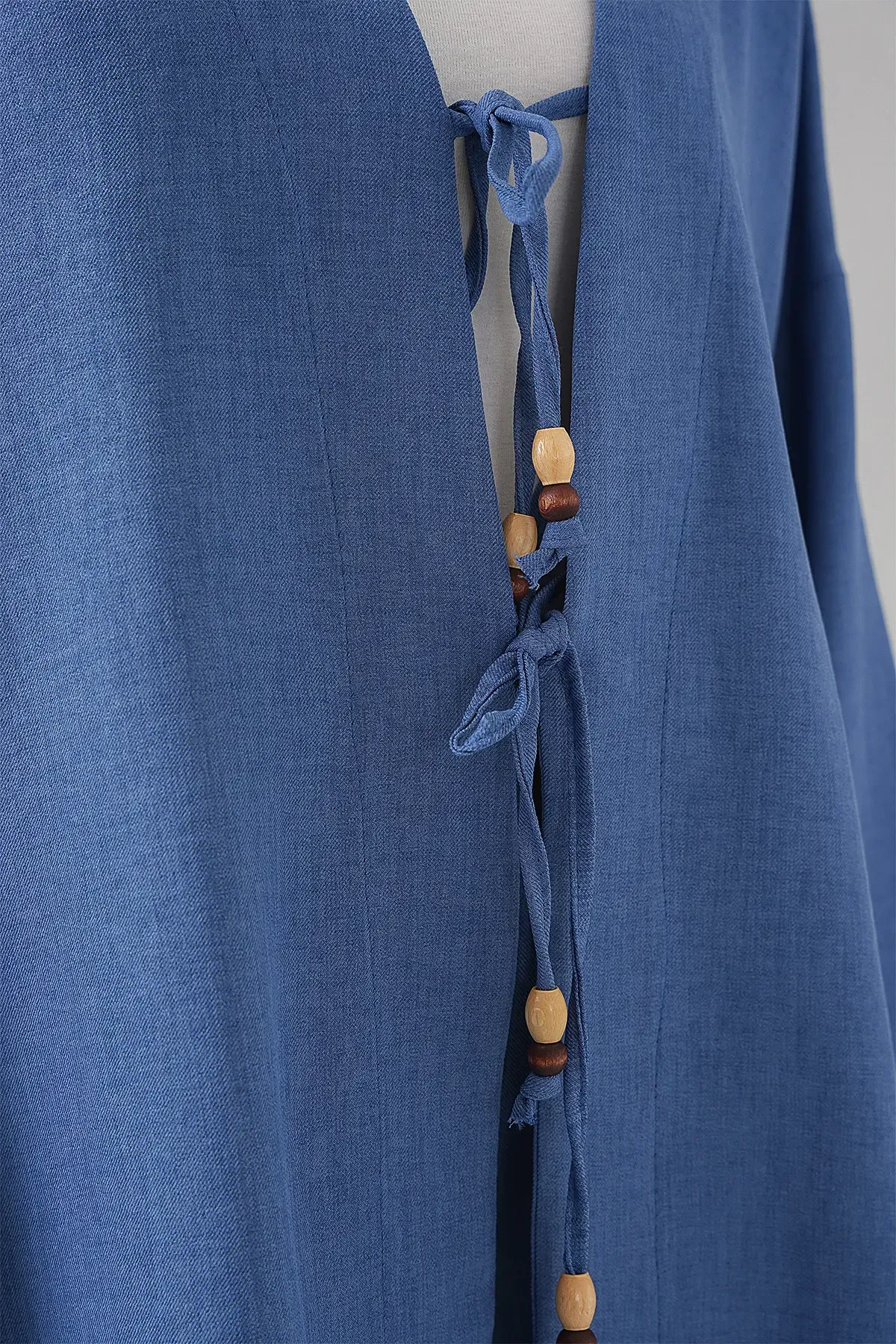 Kadın Keten Kimono İkili Takım 6727 - İndigo