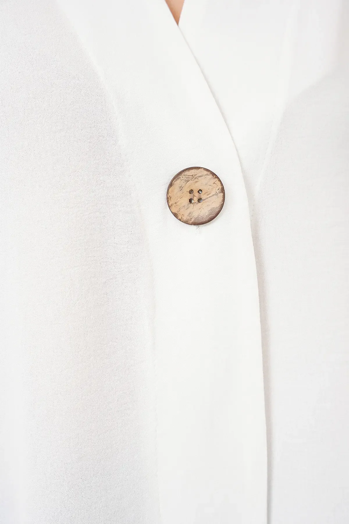 Kadın Kısa Kol Oversize Kimono 5969 - Beyaz