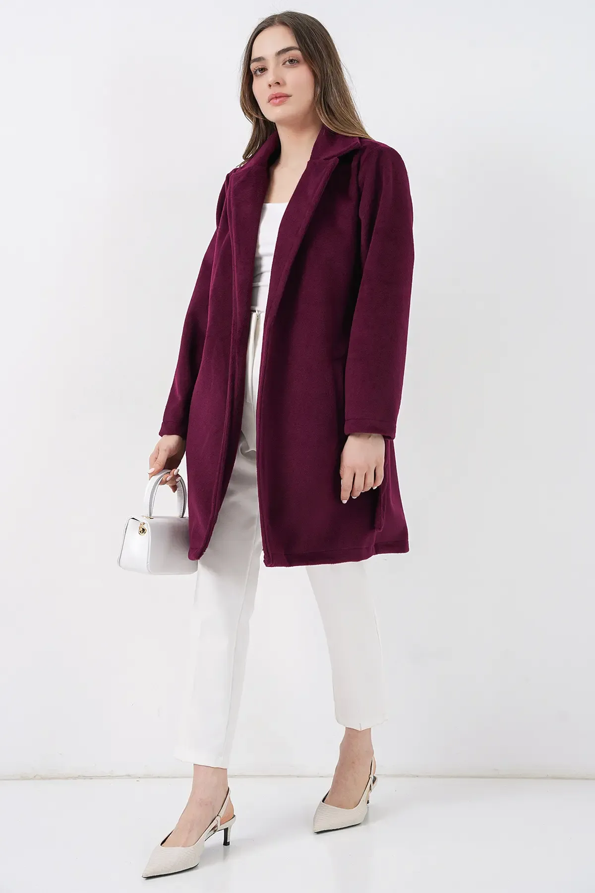 Kadın Kuşaklı Kaban 9171 - Bordo