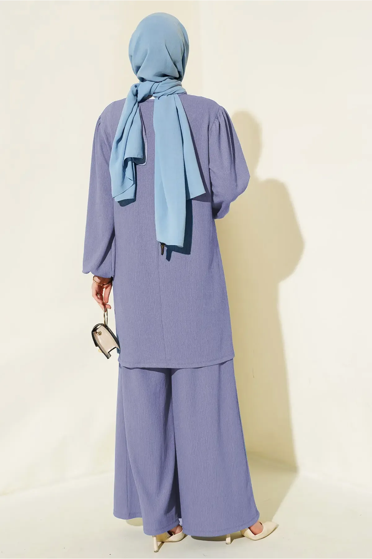 Kadın Tunik Pantolon Alt Üst Takım 6663 - Lila