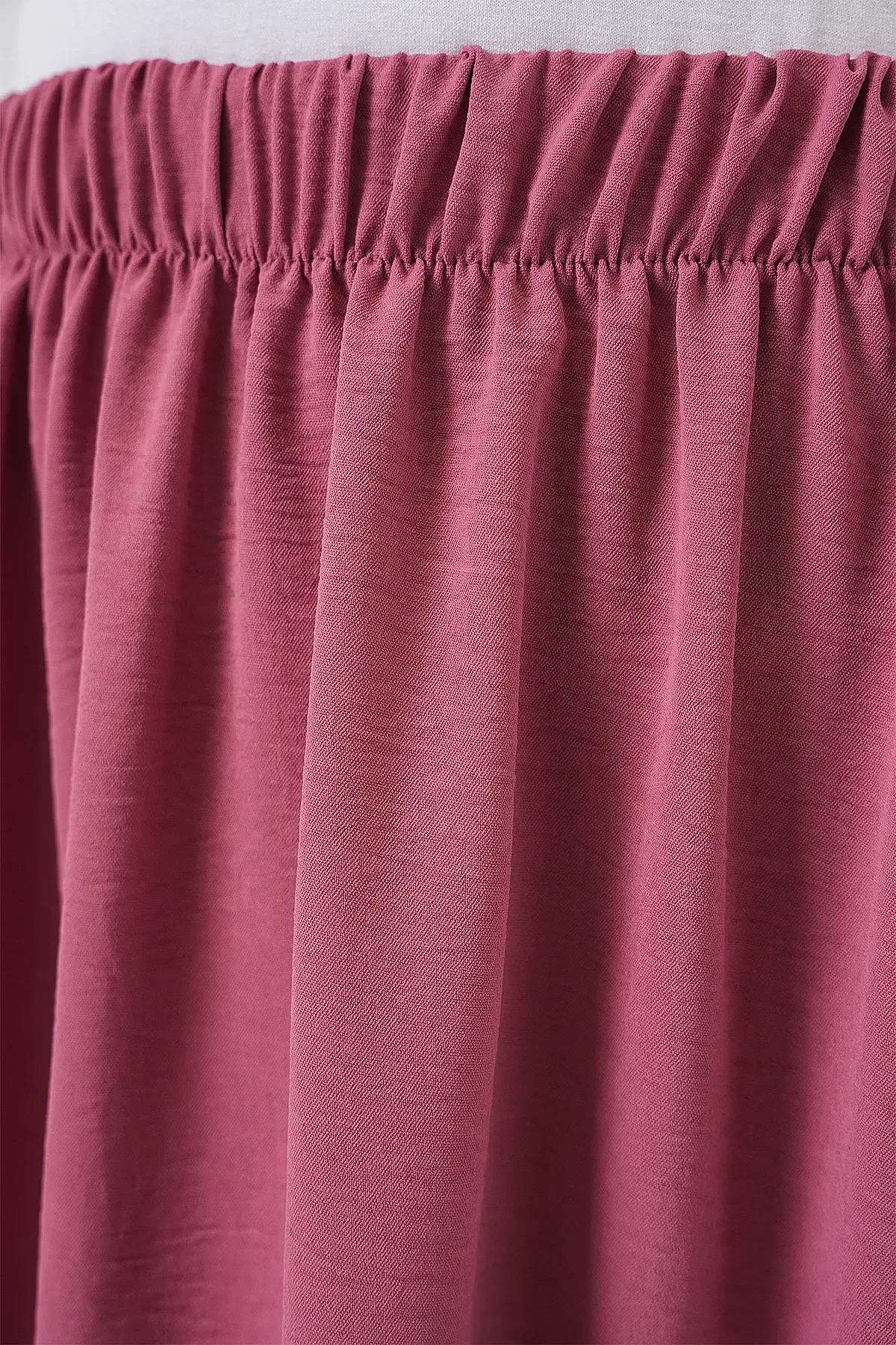 Kadın Uzun Ayrobin Etek 8050 - Gül Kurusu