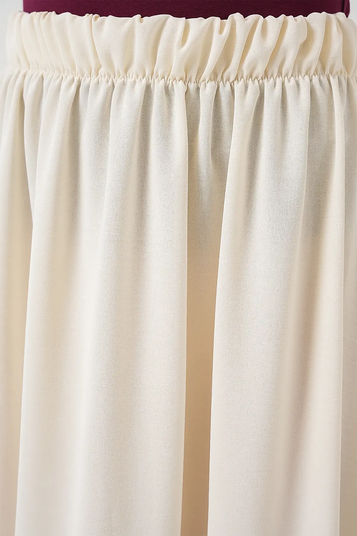 Kadın Uzun Ayrobin Etek 8050 - Krem