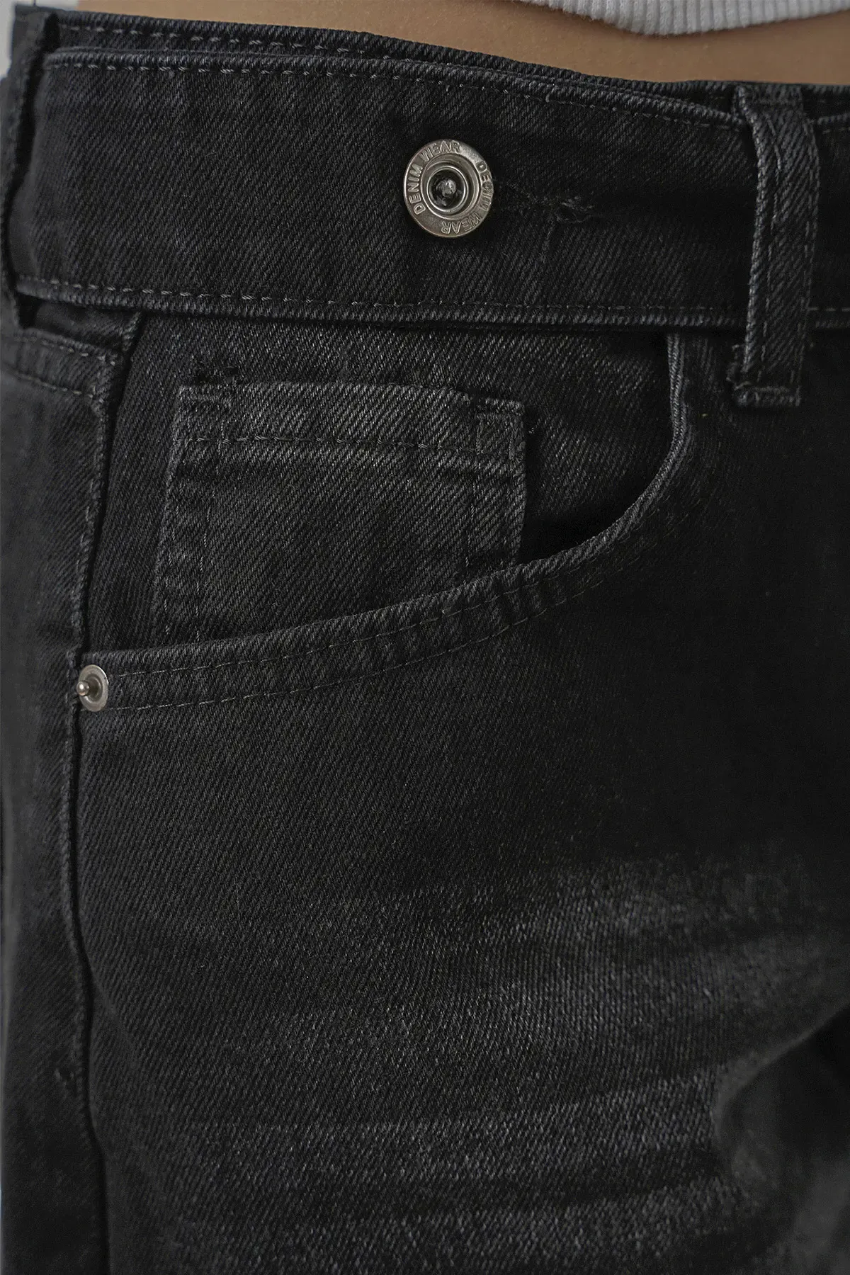 Kadın Yüksek Bel Kot Pantolon 30081 - Siyah