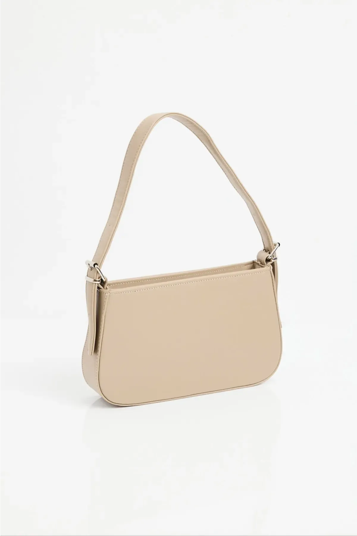 010172 Düz Baget Omuz Çantası - Bej