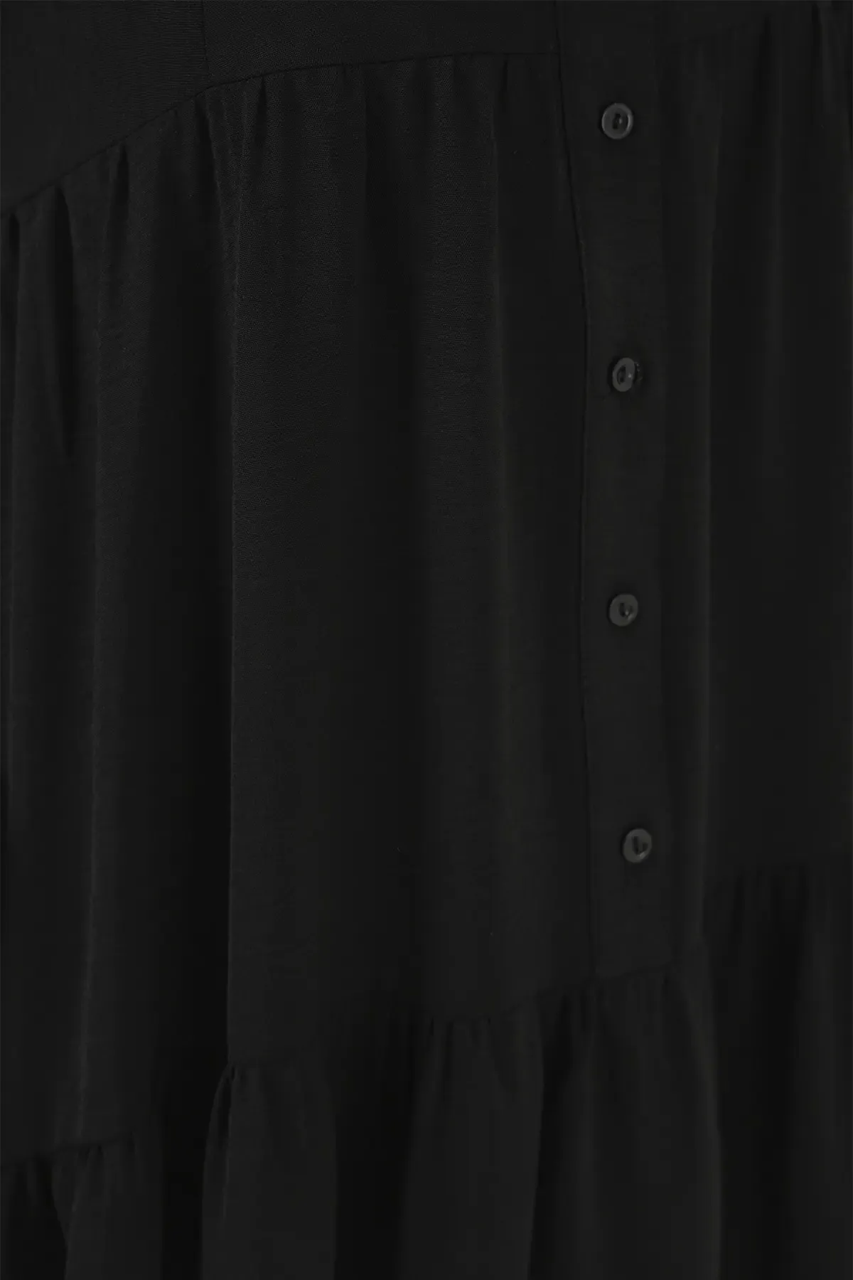 2527 Kadın Uzun Tesettür Elbise - Siyah