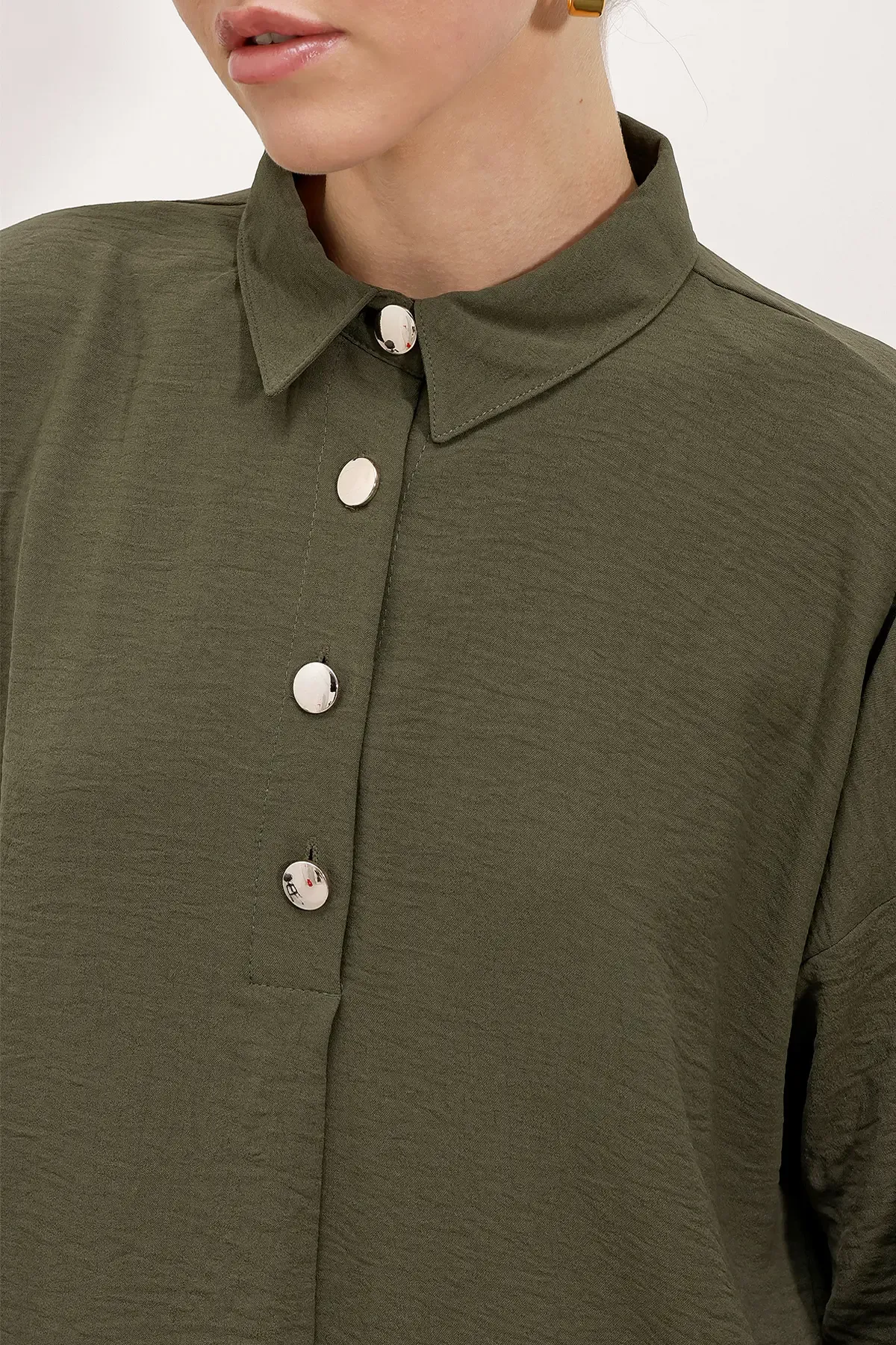 6631 Oversize Alt-Üst Takım - Koyu Haki