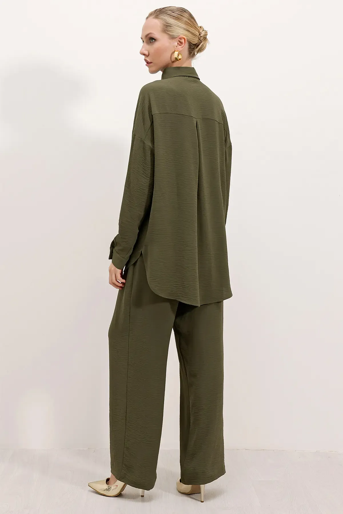 6631 Oversize Alt-Üst Takım - Koyu Haki