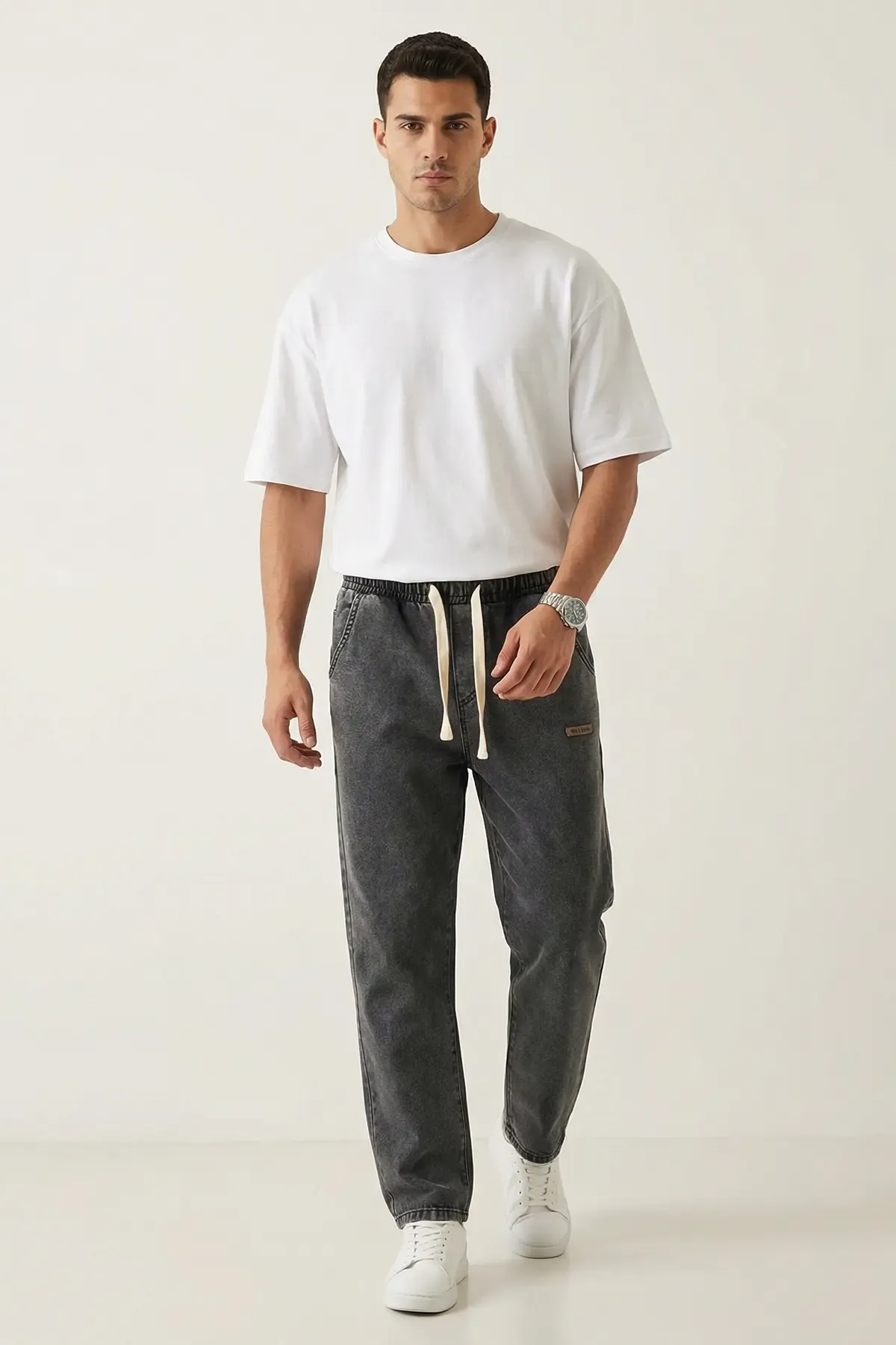 Erkek Rahat Kesim Baggy Jean Pantolon 30073 - Antrasit