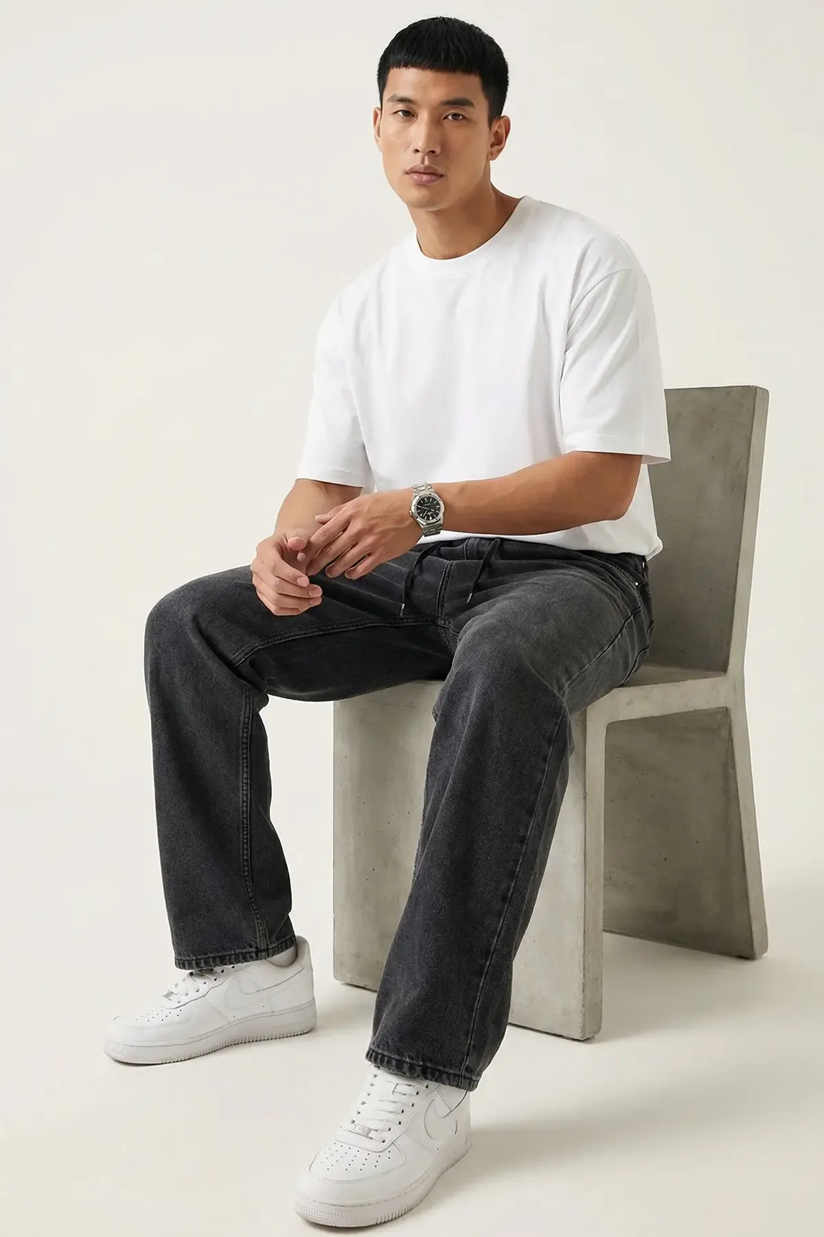 Erkek Rahat Kesim Baggy Jean Pantolon 30075 - Antrasit