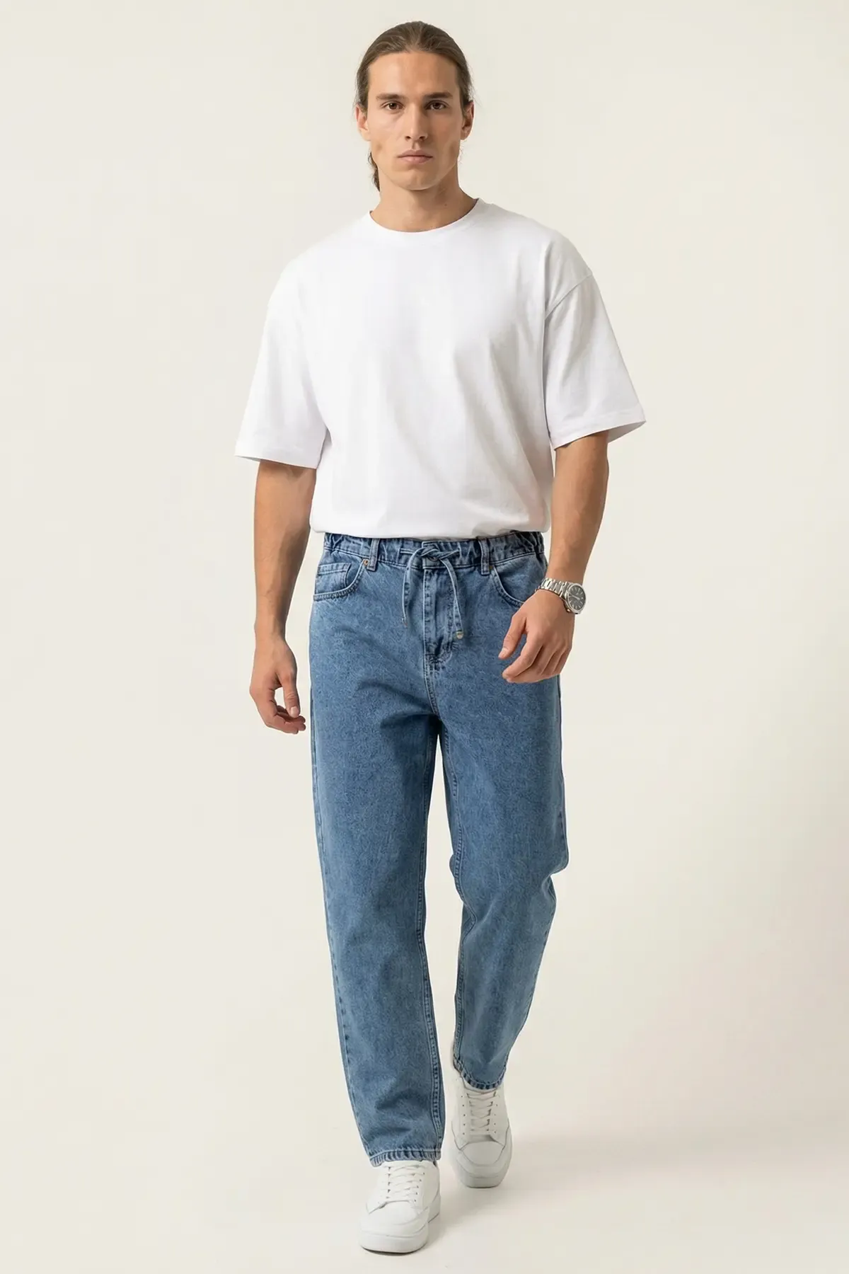 Erkek Rahat Kesim Baggy Jean Pantolon 30075 - İndigo