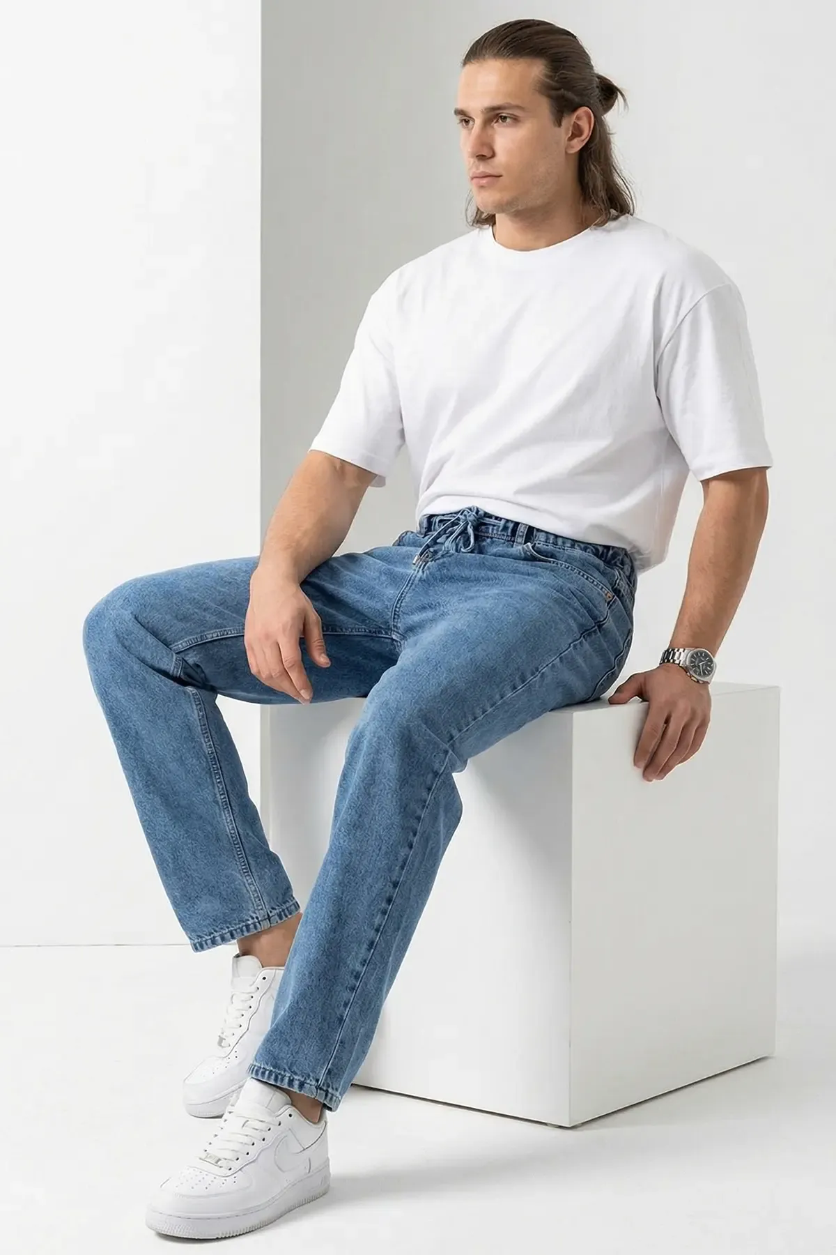 Erkek Rahat Kesim Baggy Jean Pantolon 30075 - İndigo