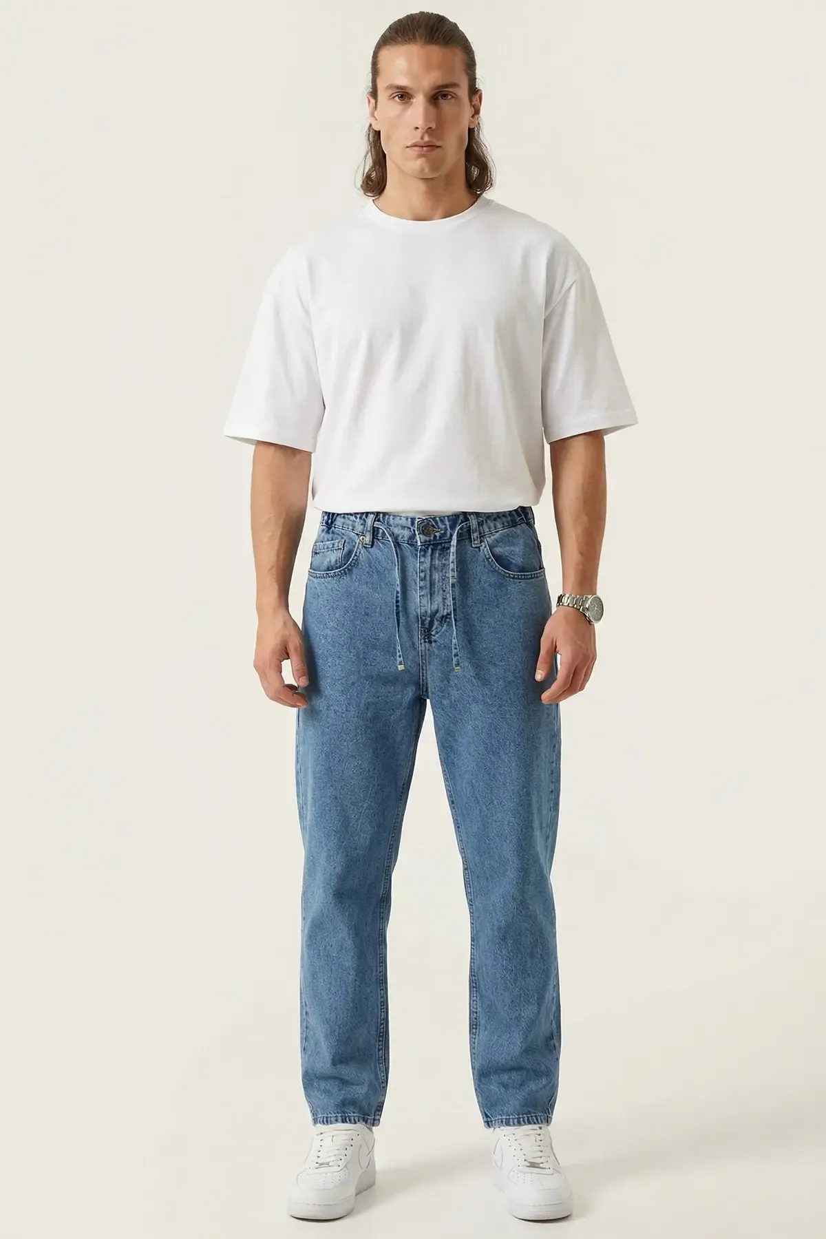 Erkek Rahat Kesim Baggy Jean Pantolon 30075 - İndigo