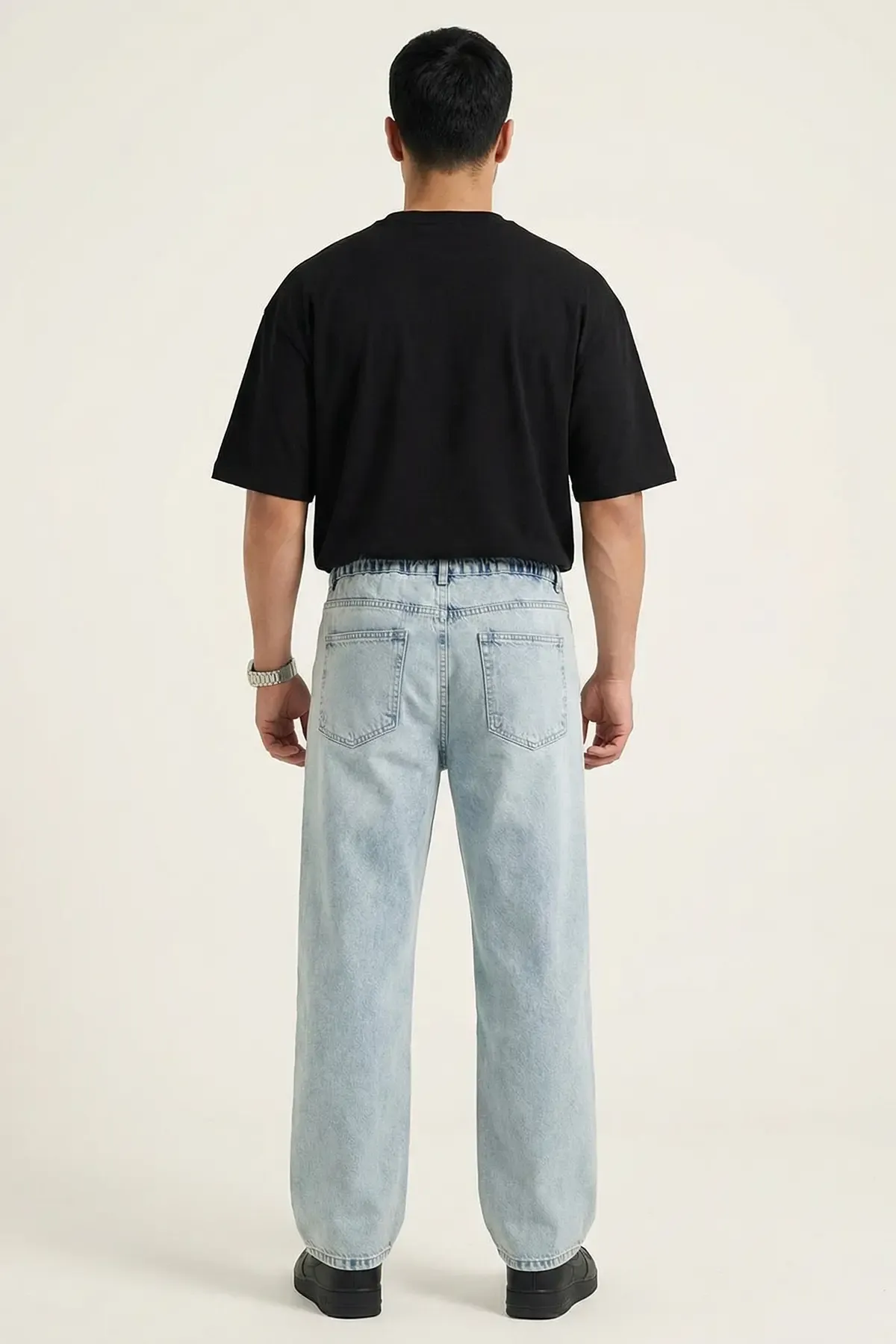 Erkek Rahat Kesim Baggy Jean Pantolon 30075 - Mavi