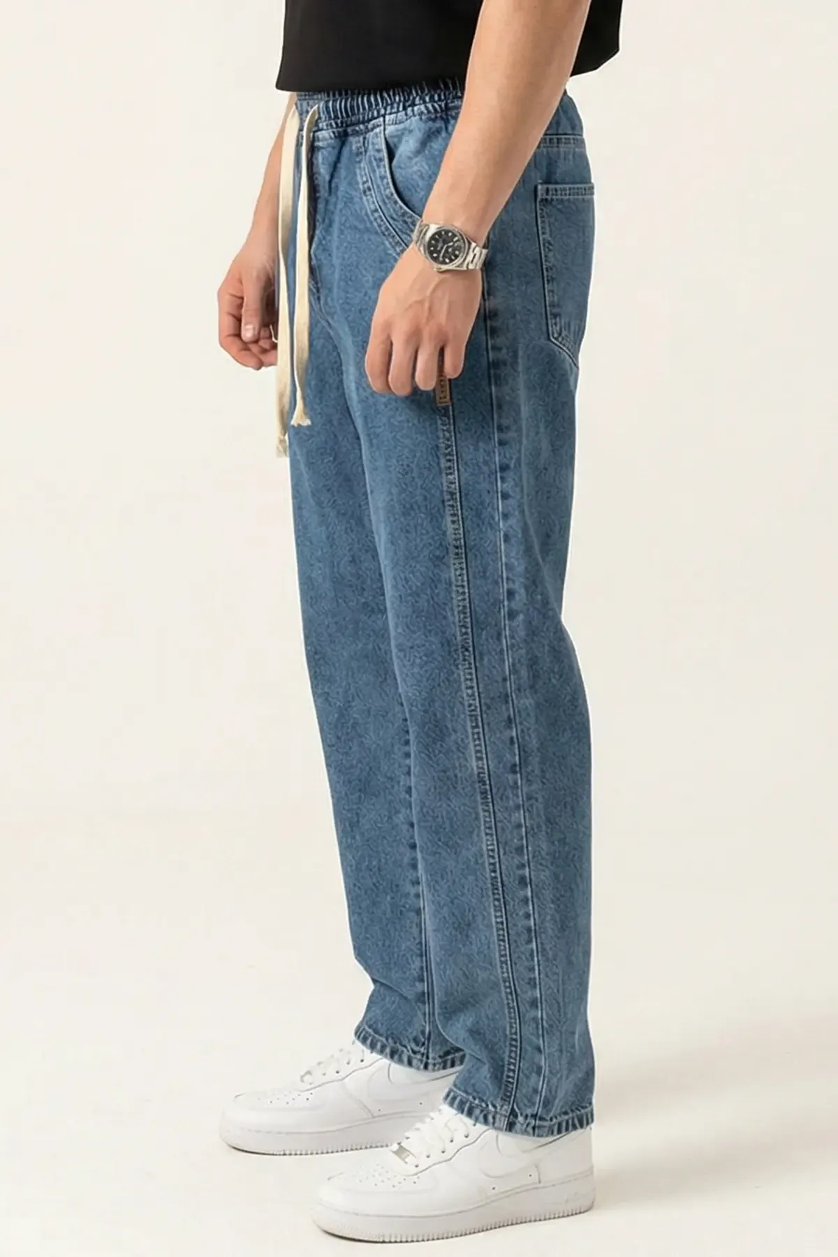 Erkek Rahat Kesim Baggy Jean Pantolon 30076 - İndigo