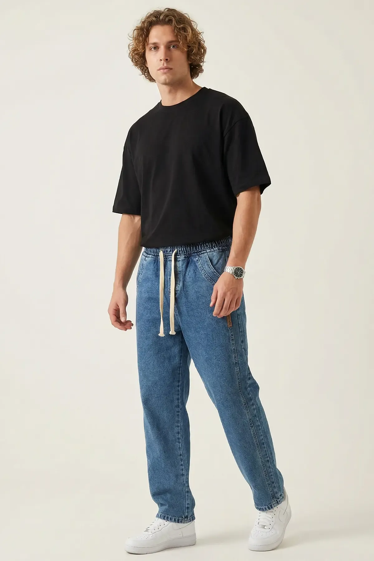 Erkek Rahat Kesim Baggy Jean Pantolon 30076 - İndigo