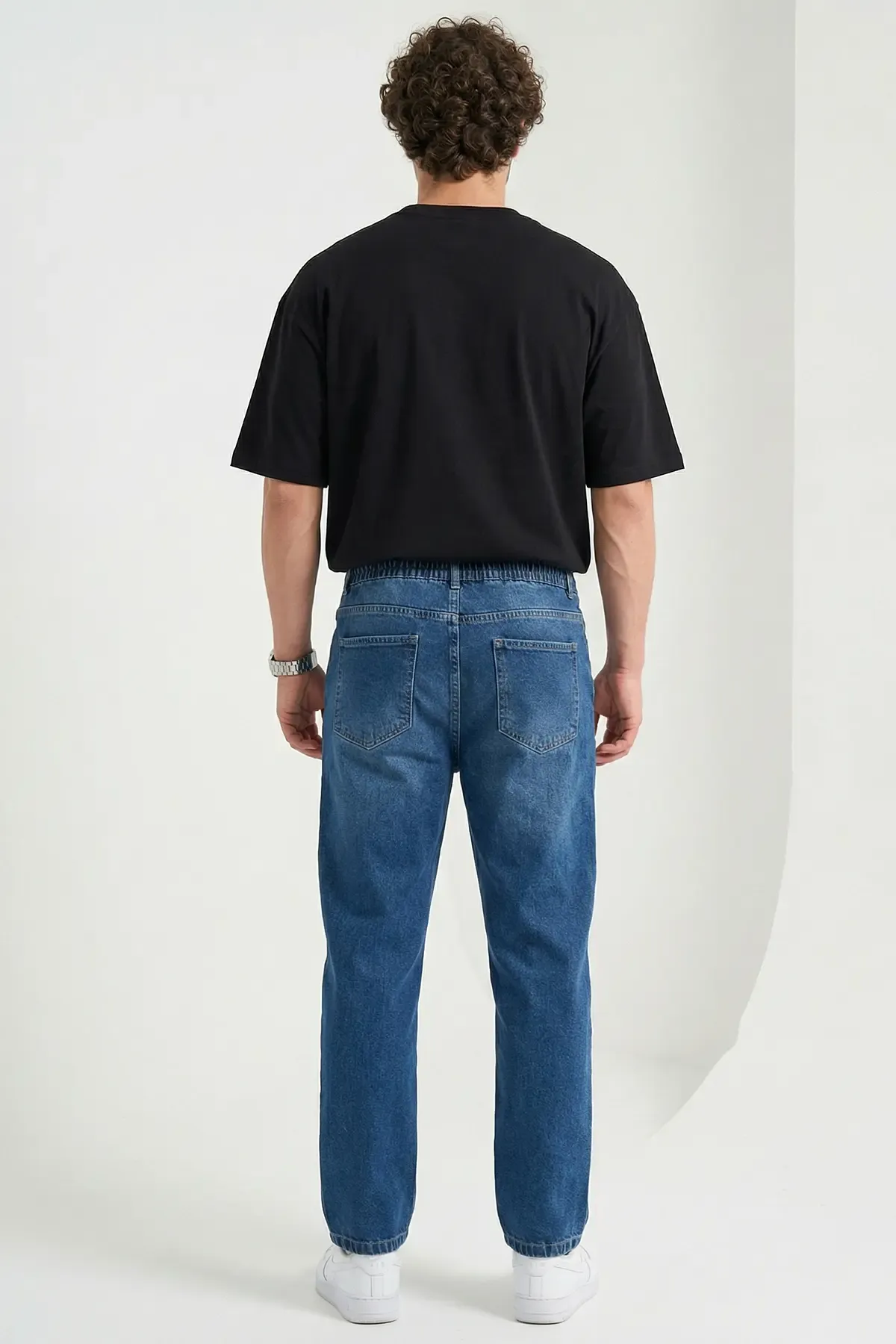 Erkek Rahat Kesim Baggy Jean Pantolon 30076 - Lacivert