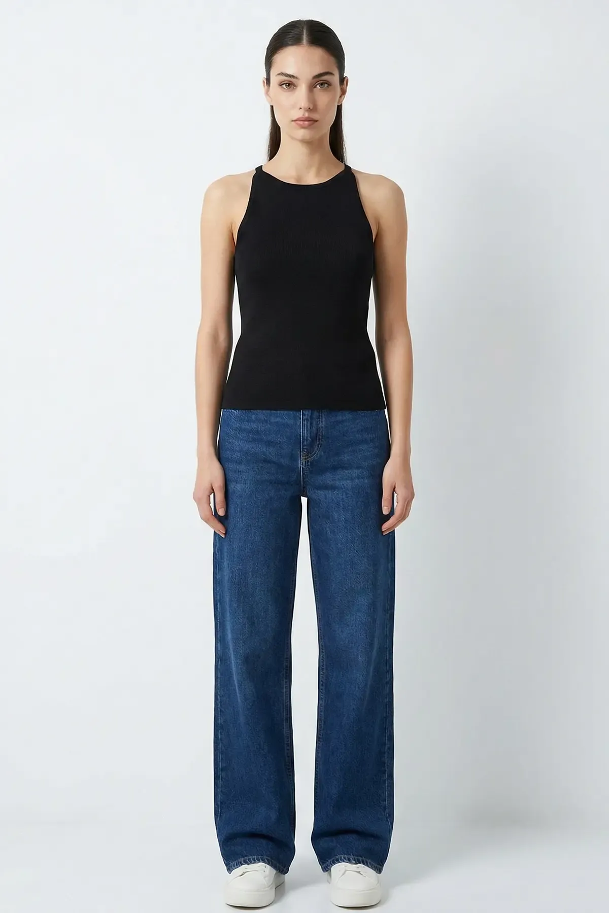 Kadın Askılı Örme Atlet 15935 - Siyah