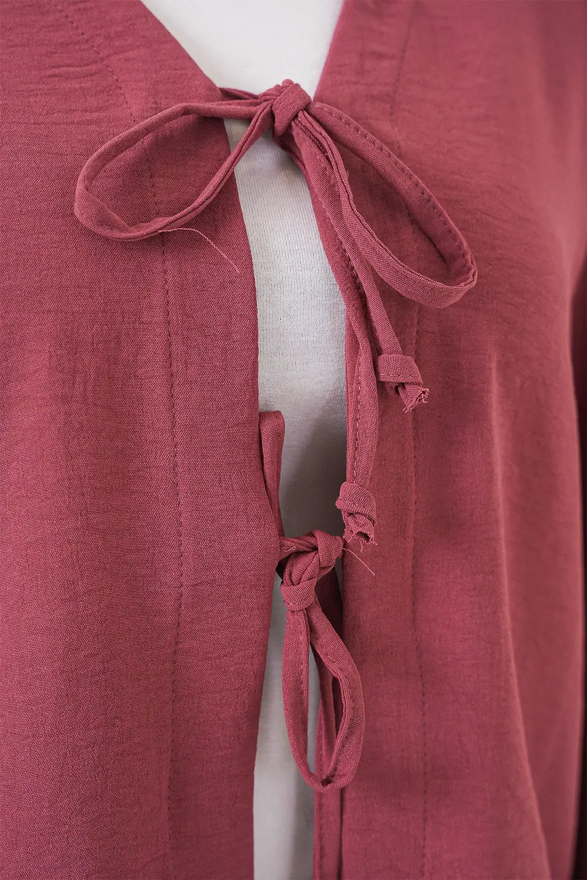 Kadın Ayrobin Kimono Etek İkili Takım 8047 - Gül Kurusu