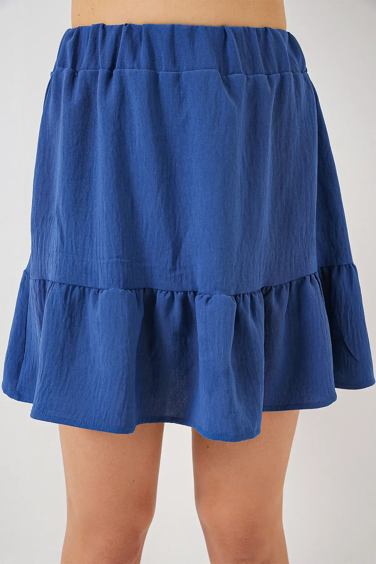 Kadın Ayrobin Mini Etek 8054 - İndigo