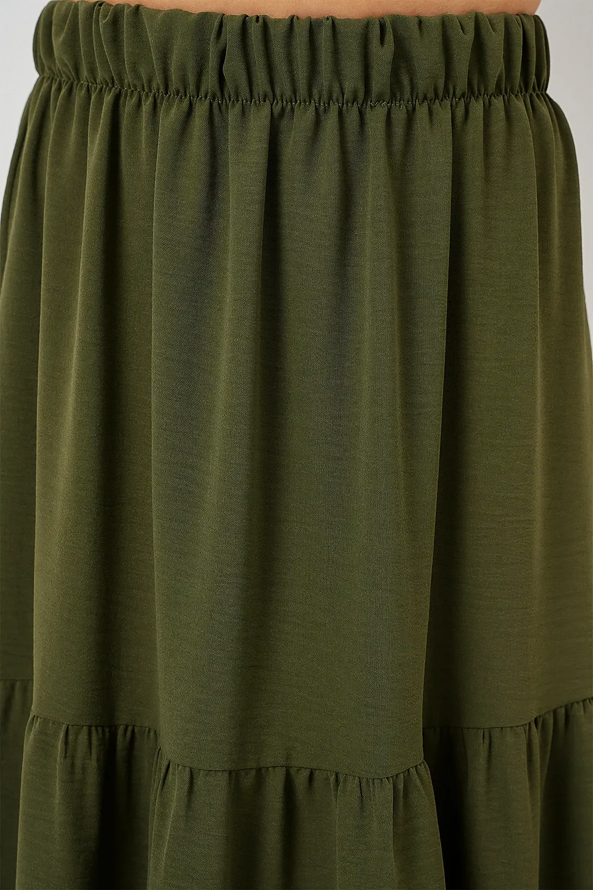 Kadın Ayrobin Uzun Etek 8048 - Haki