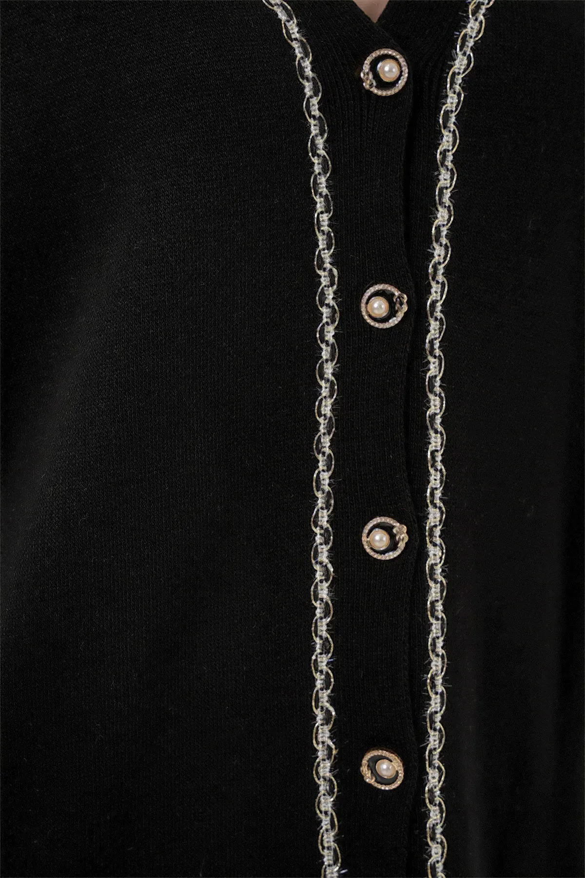 Kadın Hırka Pantolon Triko İkili Takım 15956 - Siyah