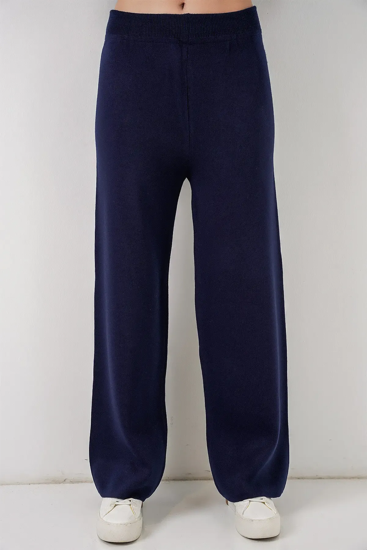 Kadın Nakışlı Triko Hırka Pantolon İkili Takım 15963 - Lacivert