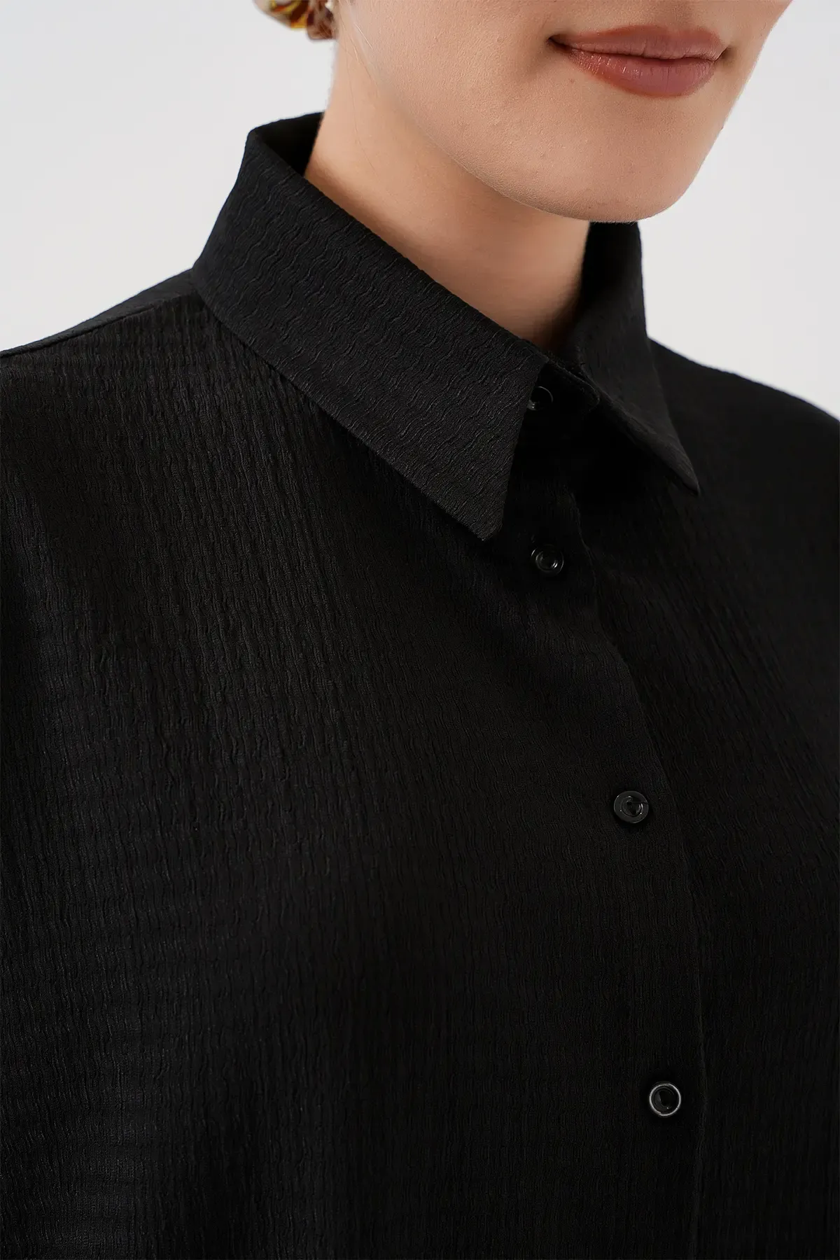 Kadın Örme Tesettür Alt Üst Takım 6711 - Siyah