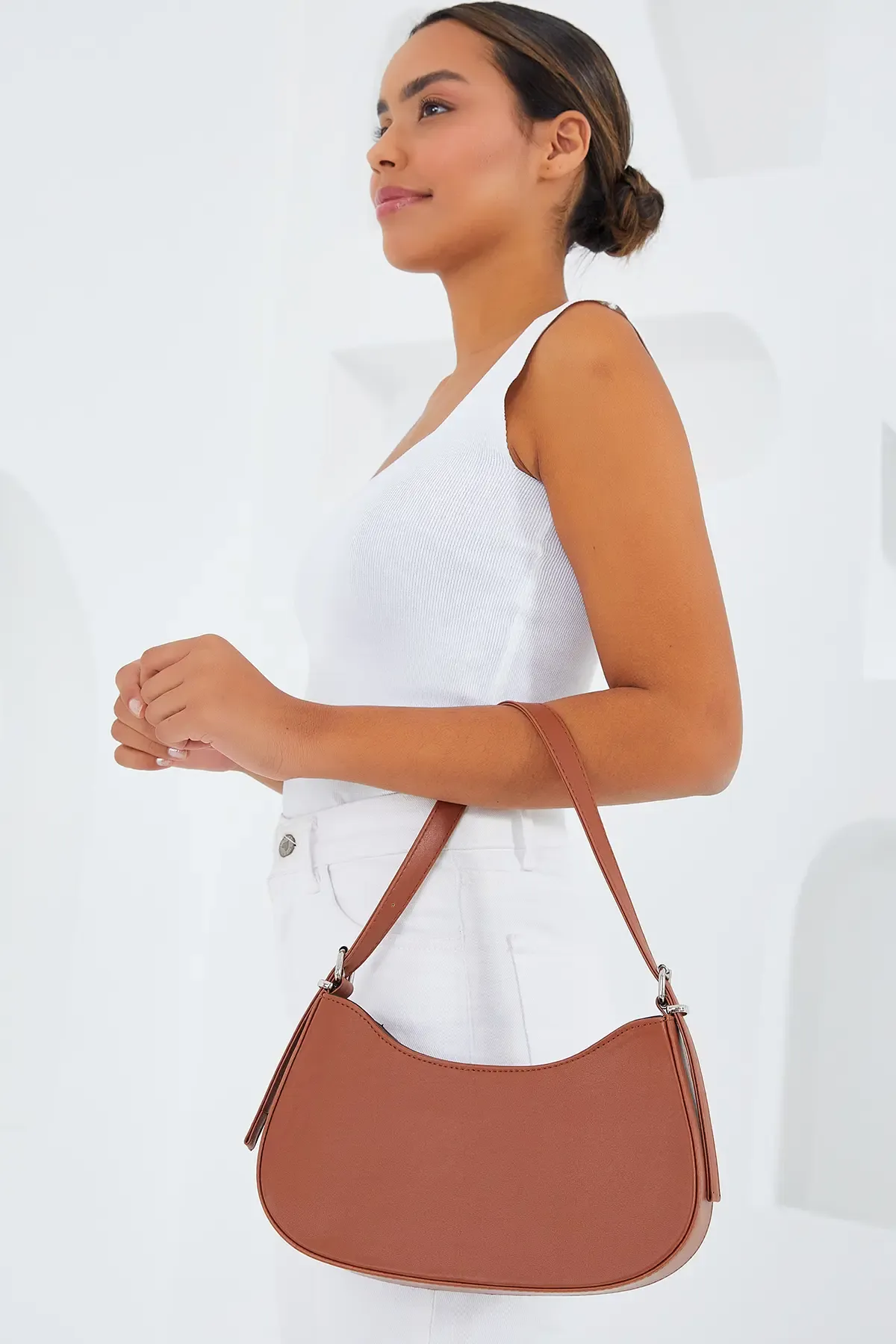 Kadın Taba Düz Baget Çanta 010167