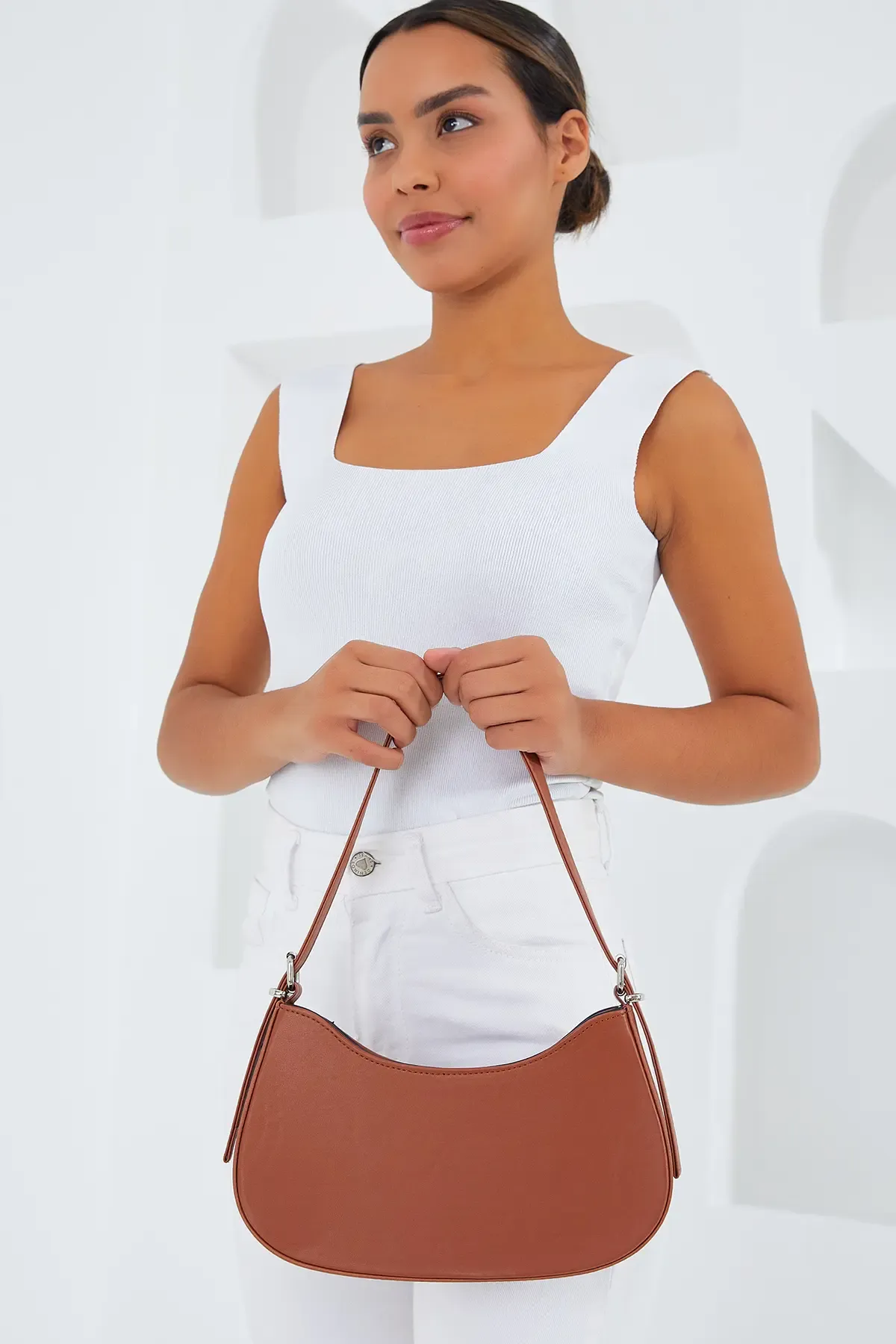 Kadın Taba Düz Baget Çanta 010167