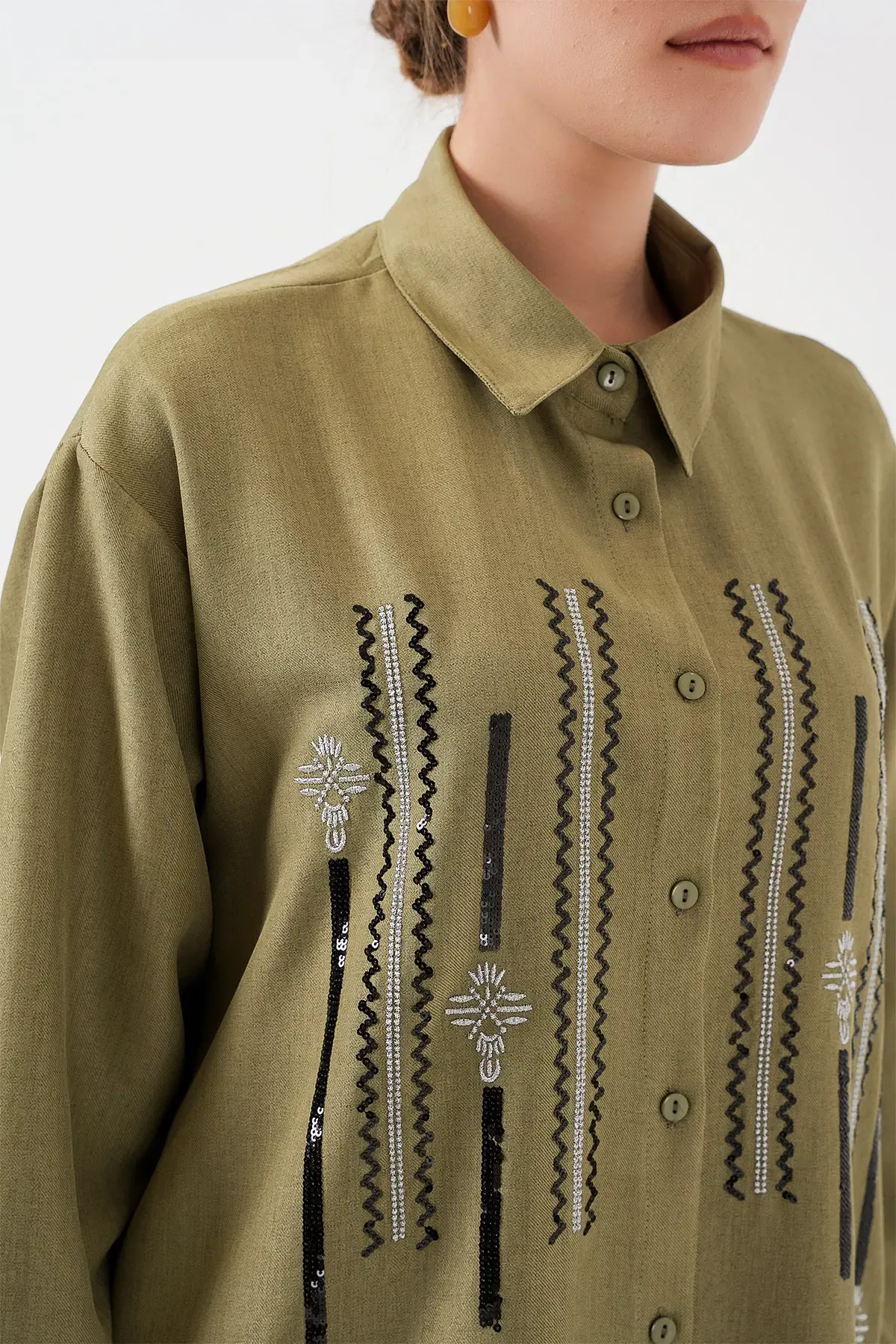 Desenli Tunik Pantolon İkili Takım 6720 - Çağla