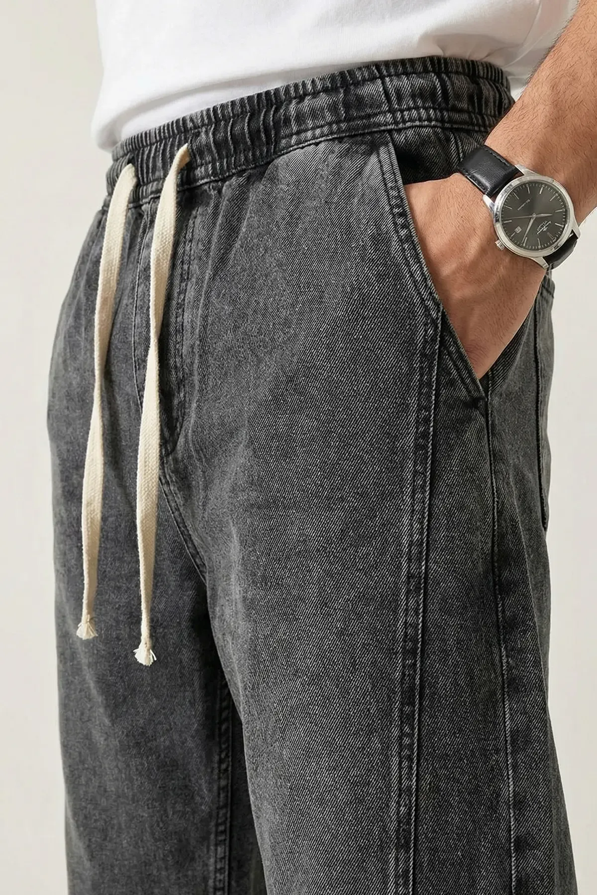 Erkek Rahat Kesim Baggy Jean Pantolon 30074 - Antrasit