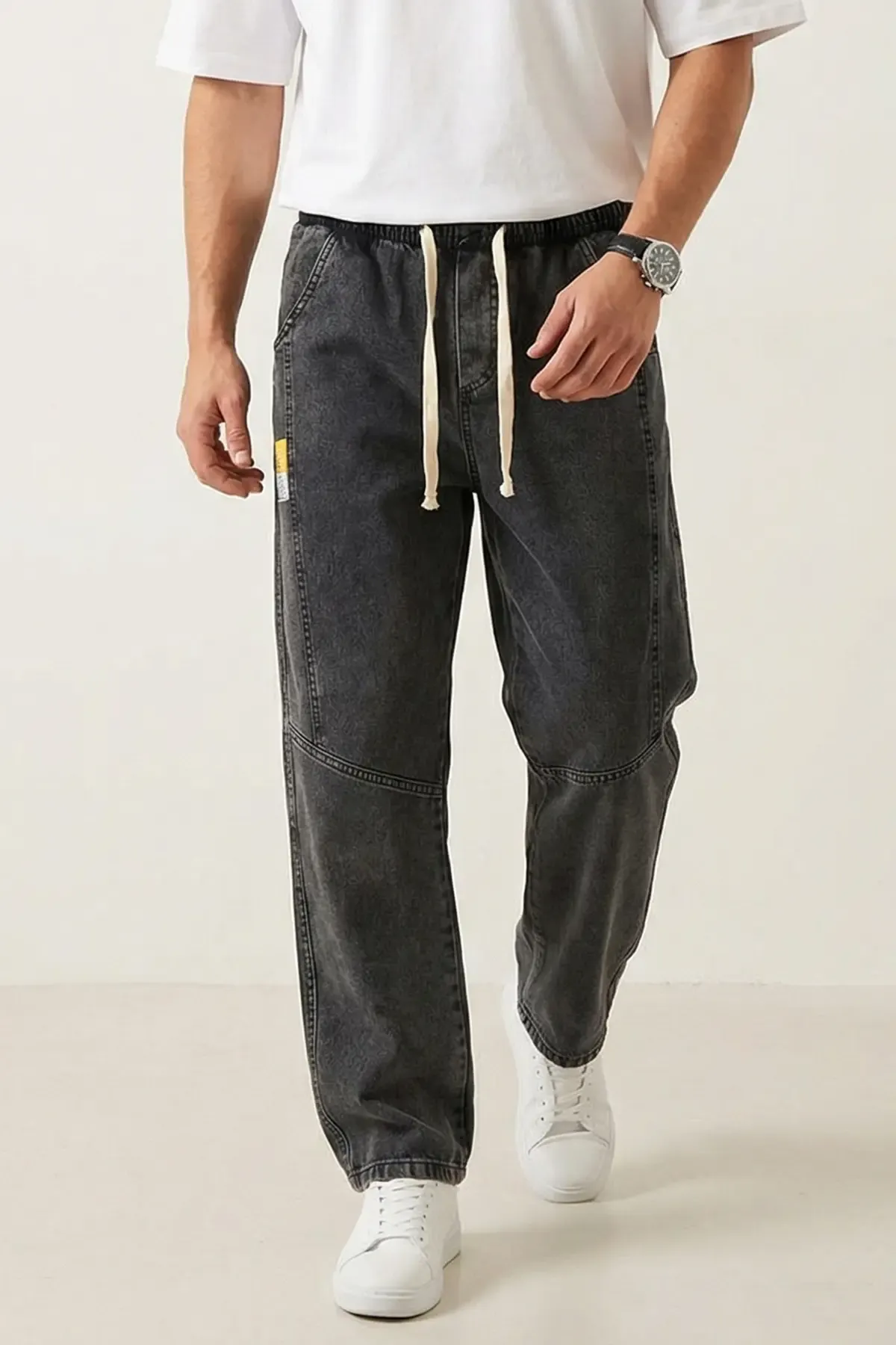 Erkek Rahat Kesim Baggy Jean Pantolon 30074 - Antrasit