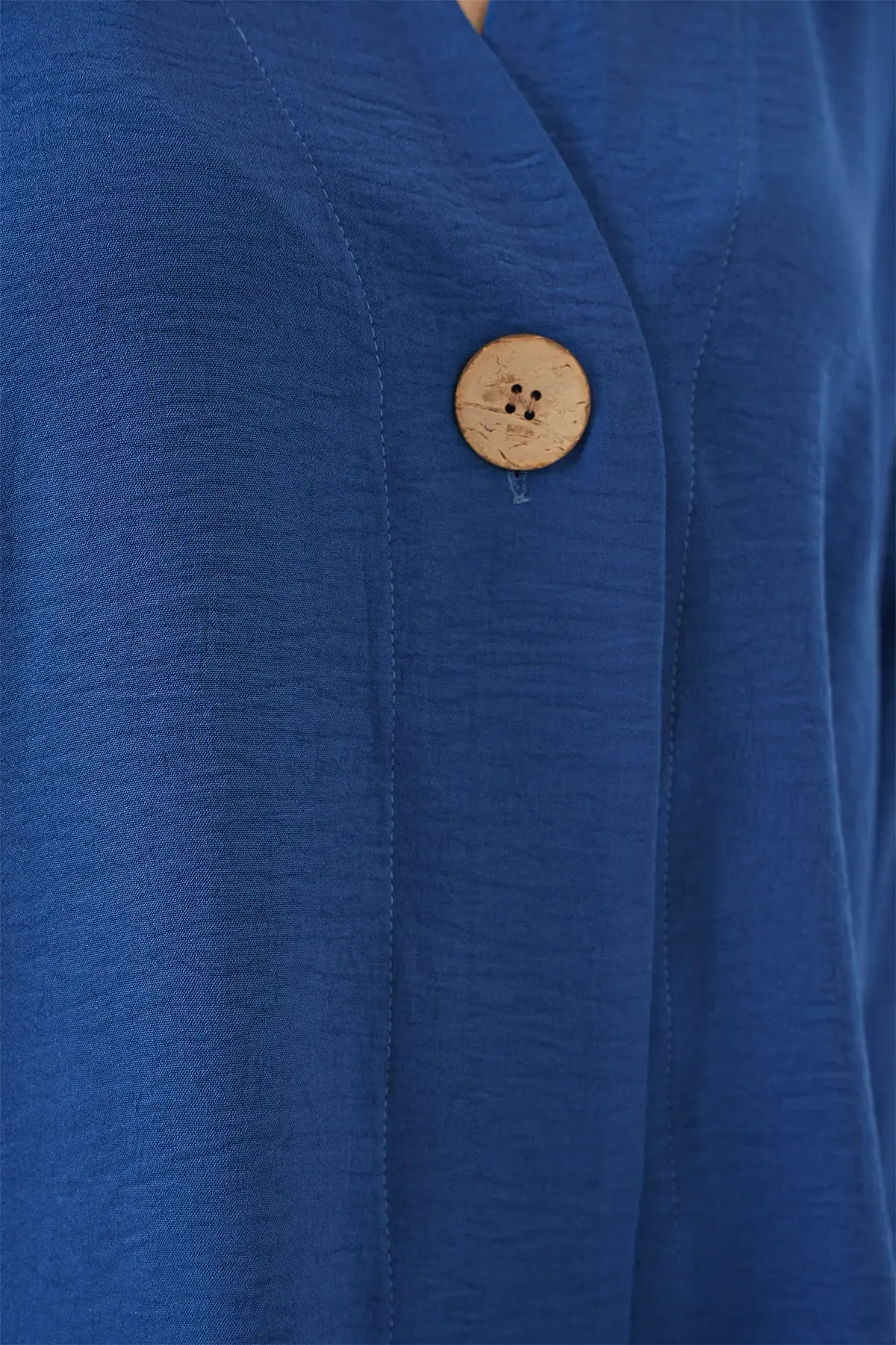 Kadın Kısa Kol Oversize Kimono 5969 - İndigo