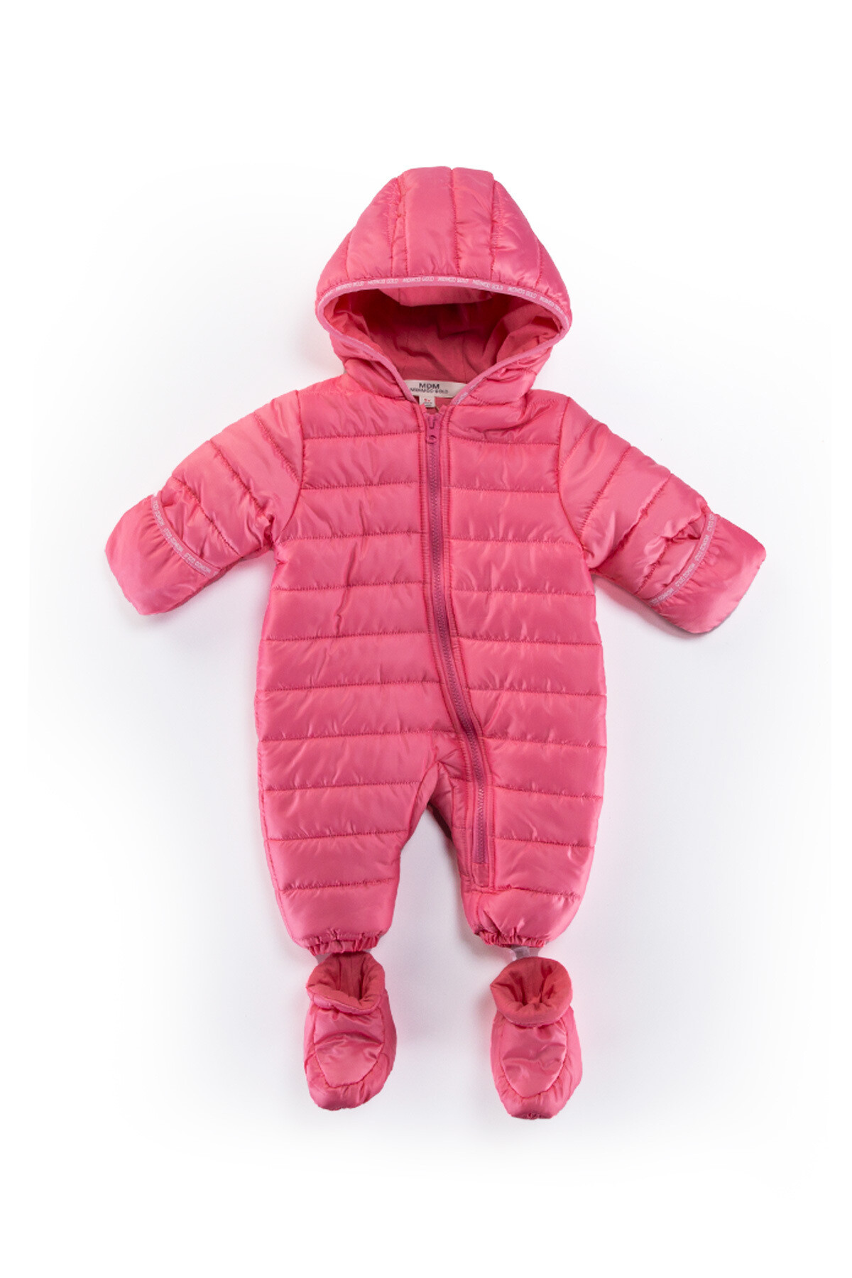 Bebek Kozmonot Tulum 6-24 Ay Kışlık Şişme Astarlı Kapüşonlu Pembe Astronot HZL22W-M20850