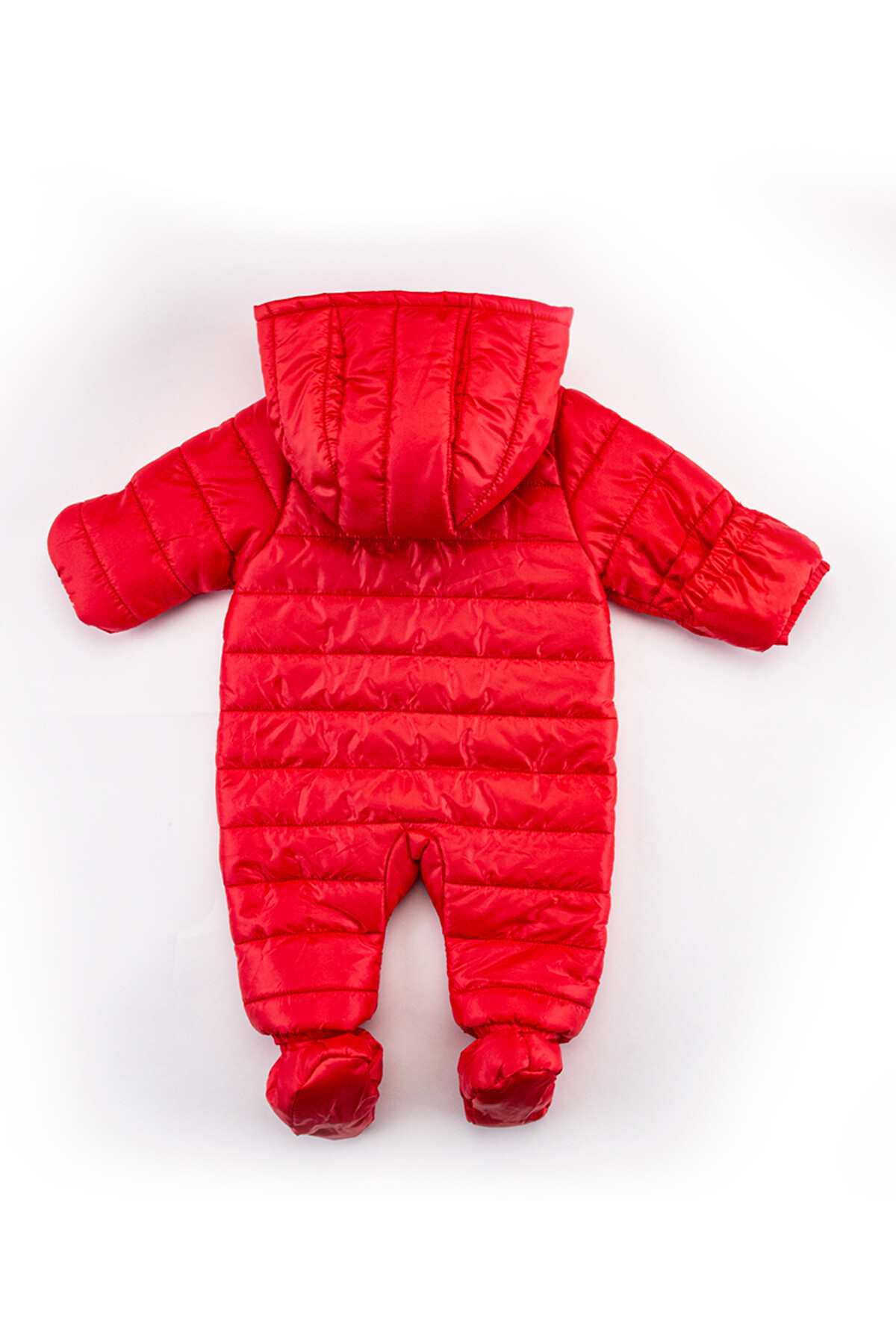 Bebek Kozmonot Tulum 9-24 Ay Kışlık Şişme Astarlı Kapüşonlu Kırmızı Astronot HZL22W-M21306
