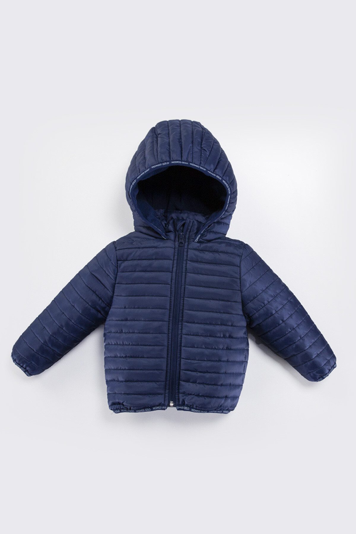 Çocuk Kaban 1-5 Yaş Kışlık Şişme Astarlı Kapüşonlu Lacivert Mont HZL22W-M21701