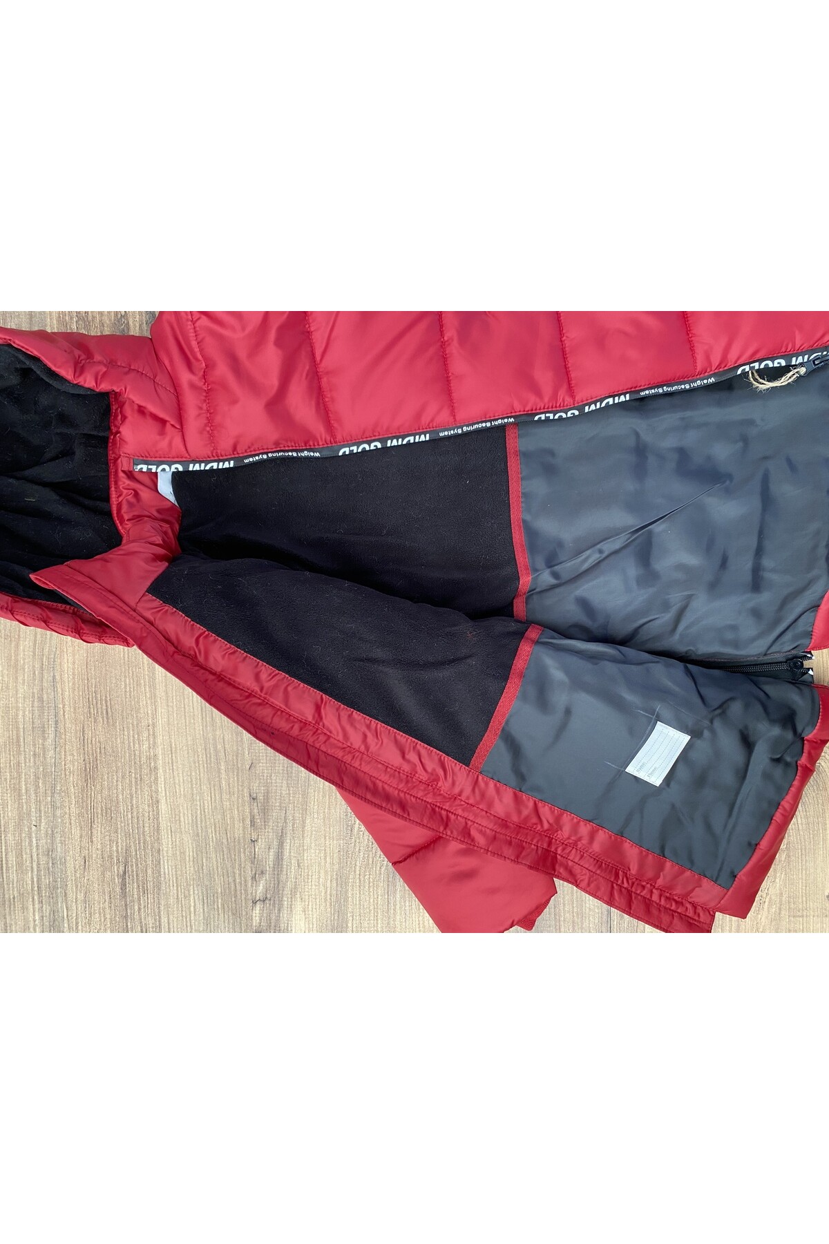 Çocuk Kaban 2-13 Yaş Kışlık Şişme Astarlı Kapüşonlu Kırmızı Mont HZL22W-M20851