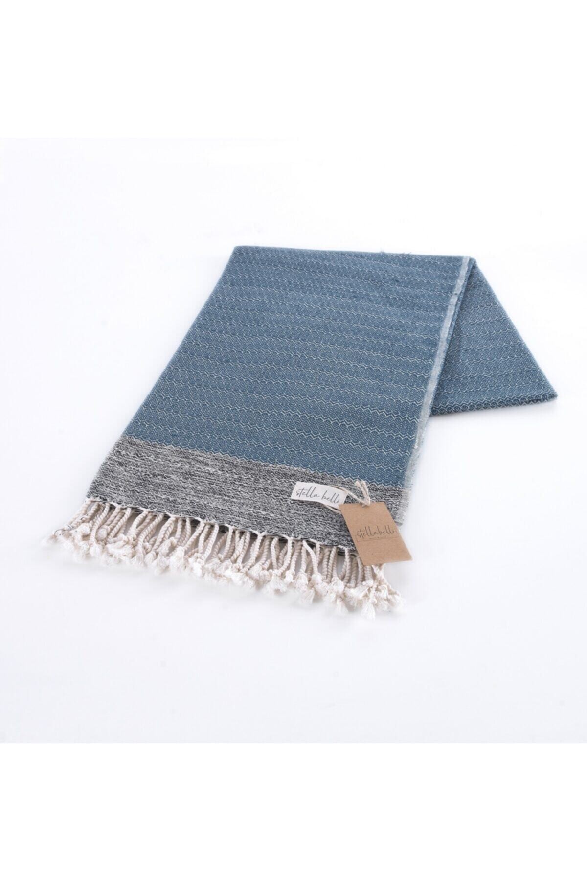 El Dokuması Demre Desen Lacivert Renk Peştemal