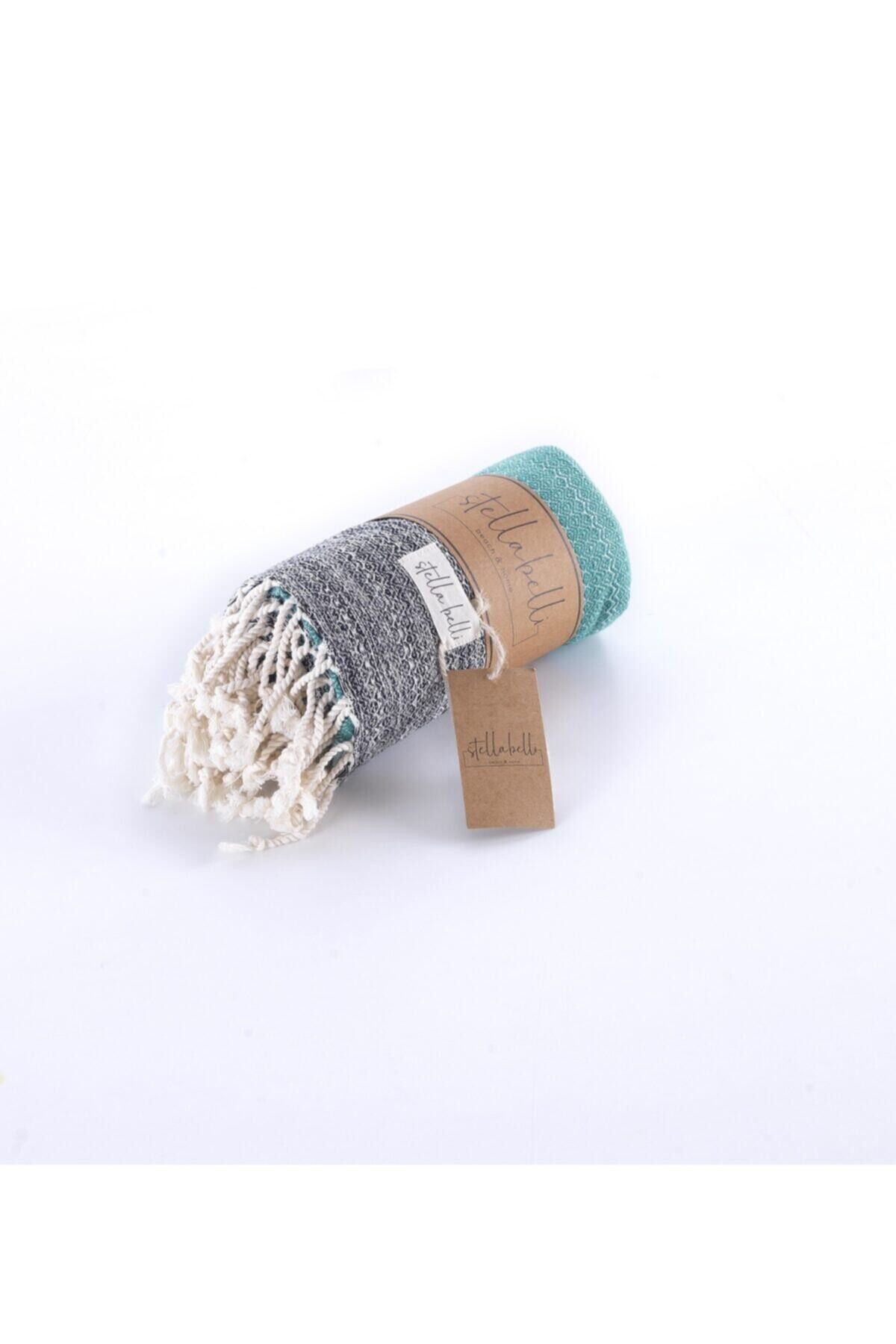 El Dokuması Demre Desen Turkuaz Renk Peştemal