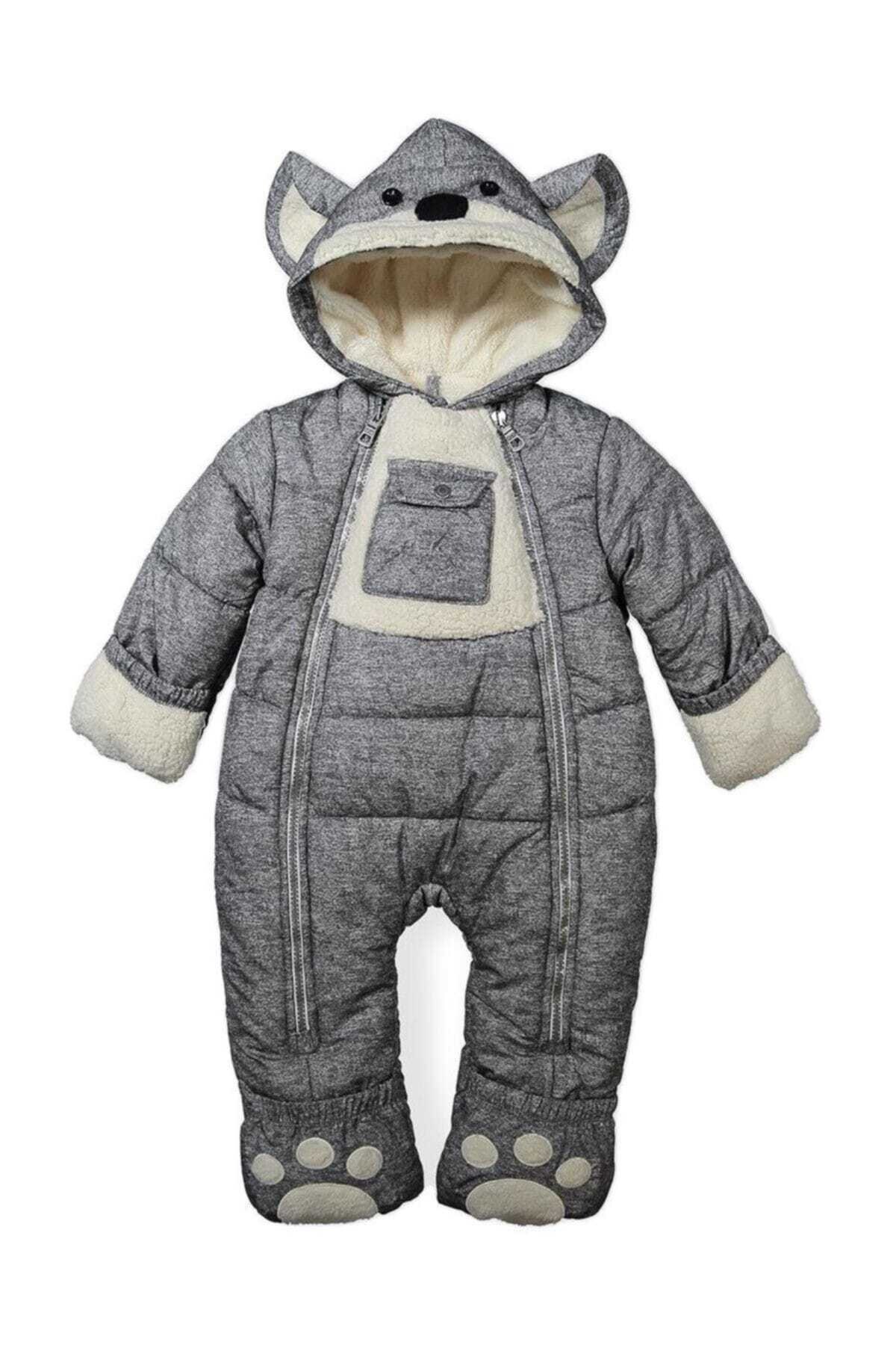 Erkek Bebek Astronot Kozmonot Tulum Gri