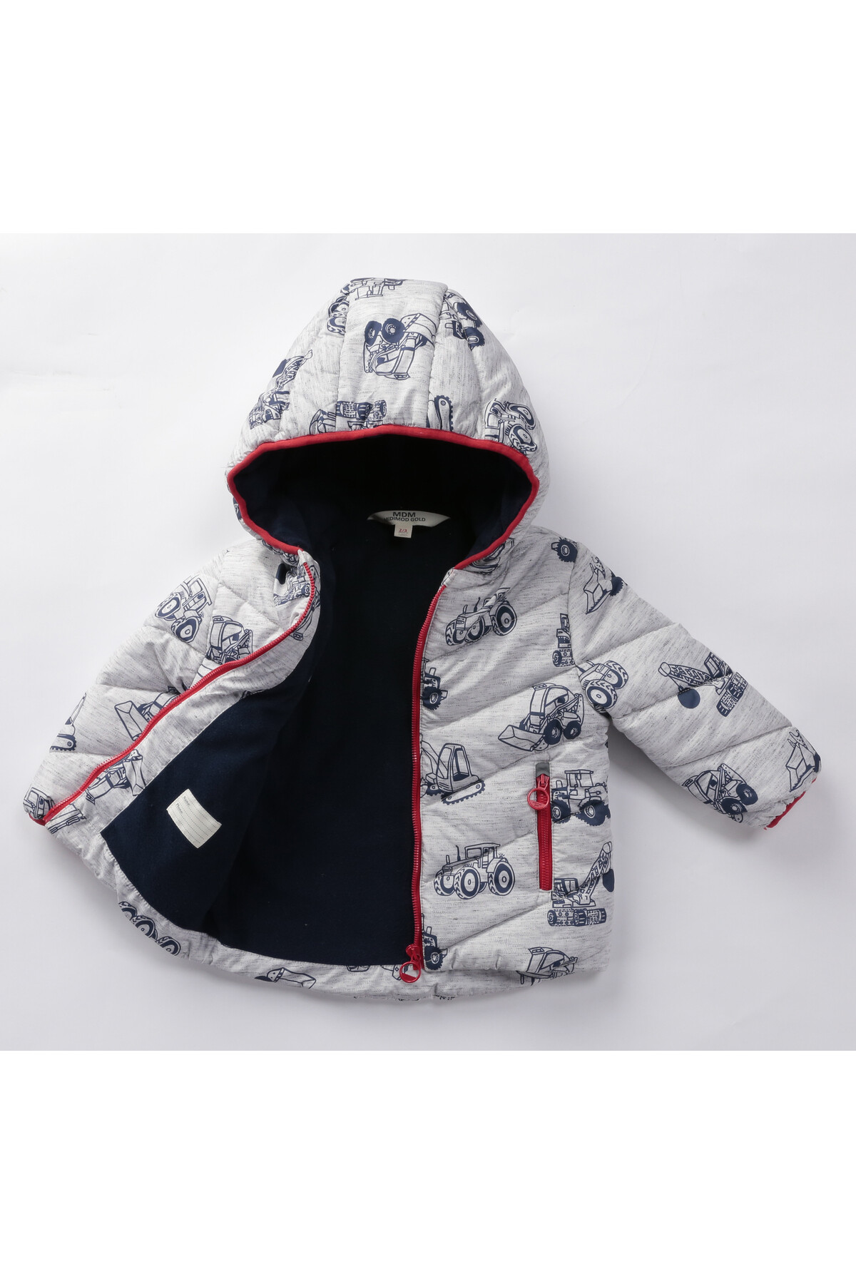 Erkek Çocuk Kaban 9-24 Kışlık Şişme Astarlı Kürk Kapüşonlu Haki Mont
