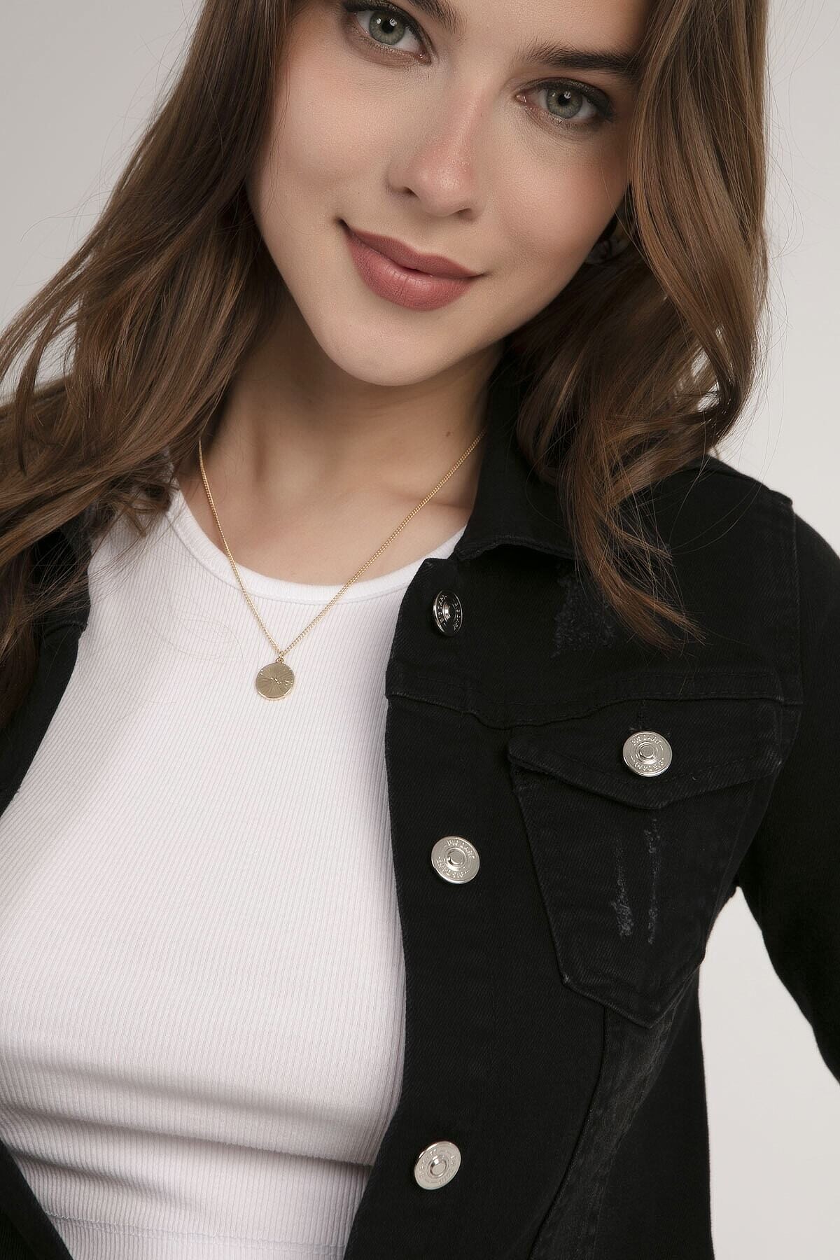 Kadın Denim Basic Cepli Kot Ceket HZL22W-BD106551