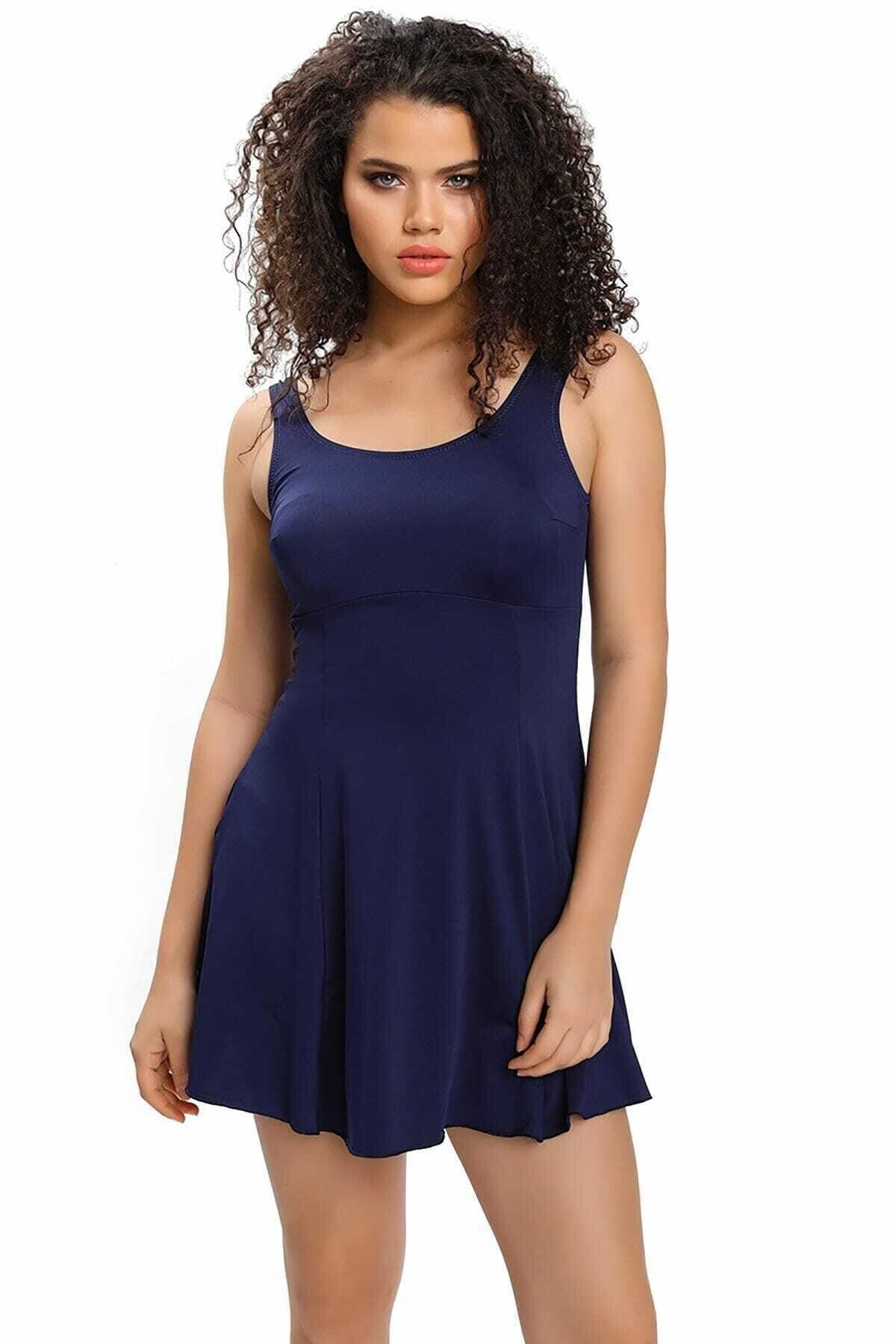 Kadın Kolsuz Elbise Mayo Armss9003-01