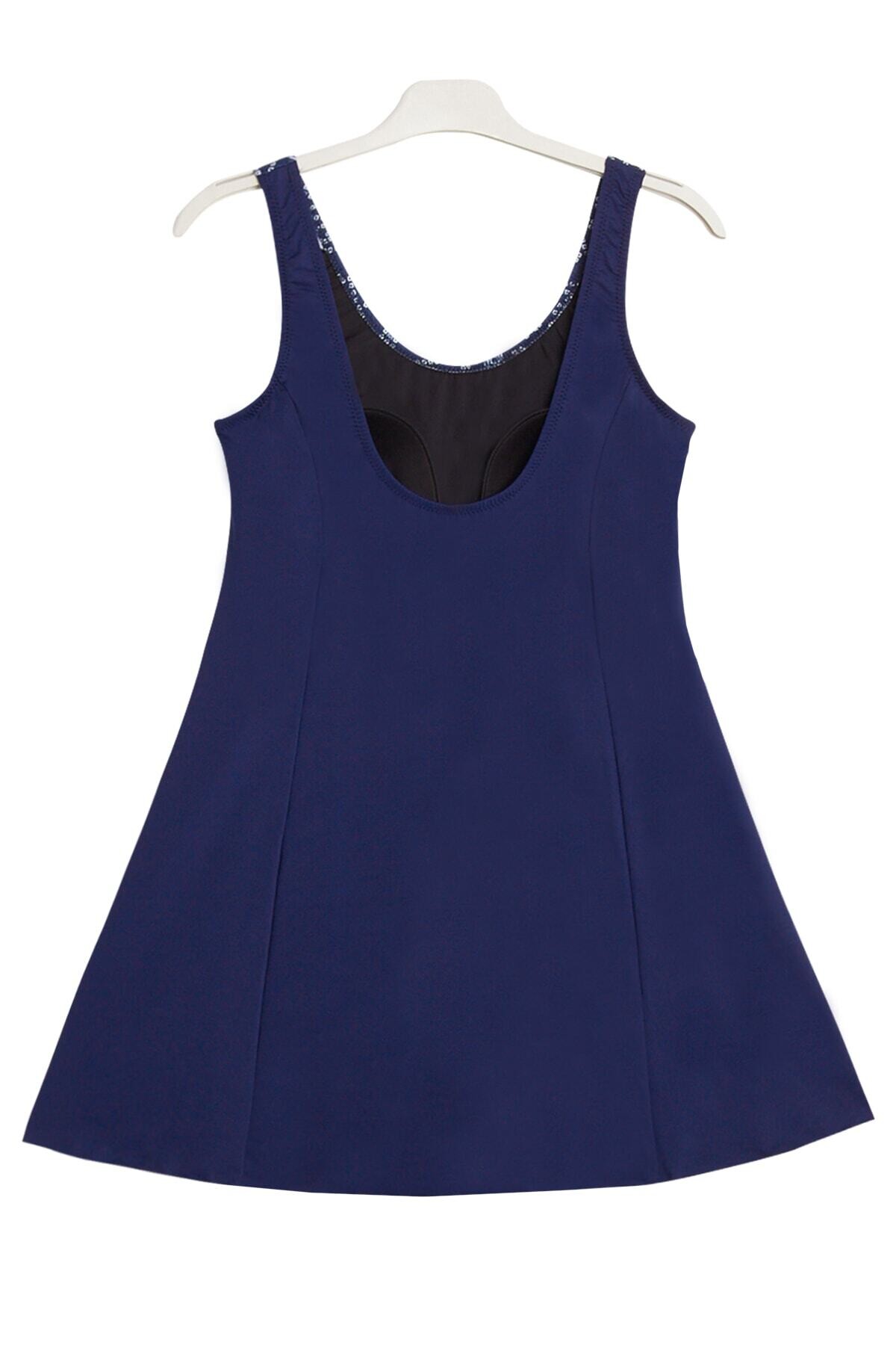 Kadın Lacivert Garni Şortlu Elbise Mayo