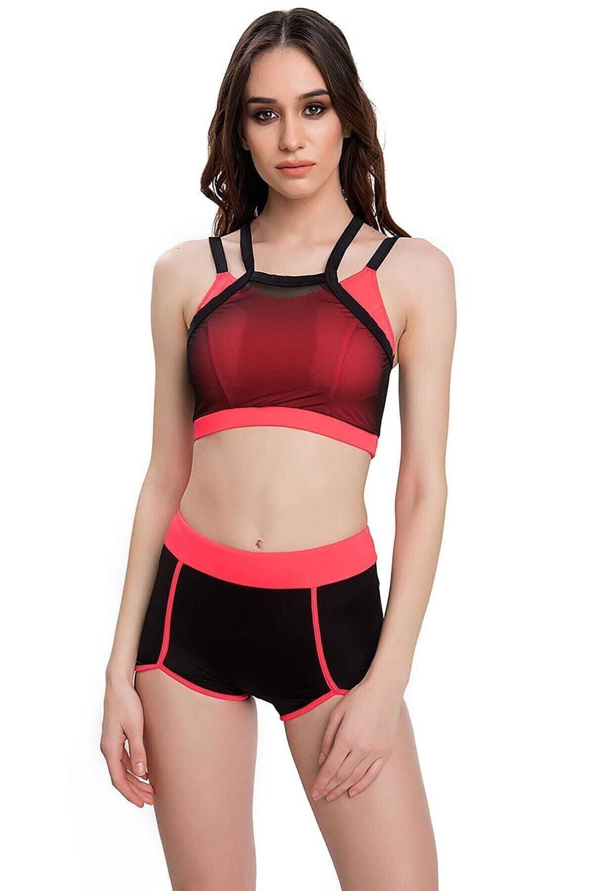 Kadın Yüzücü Şortlu Bikini Takımı Armsl9704-01-54