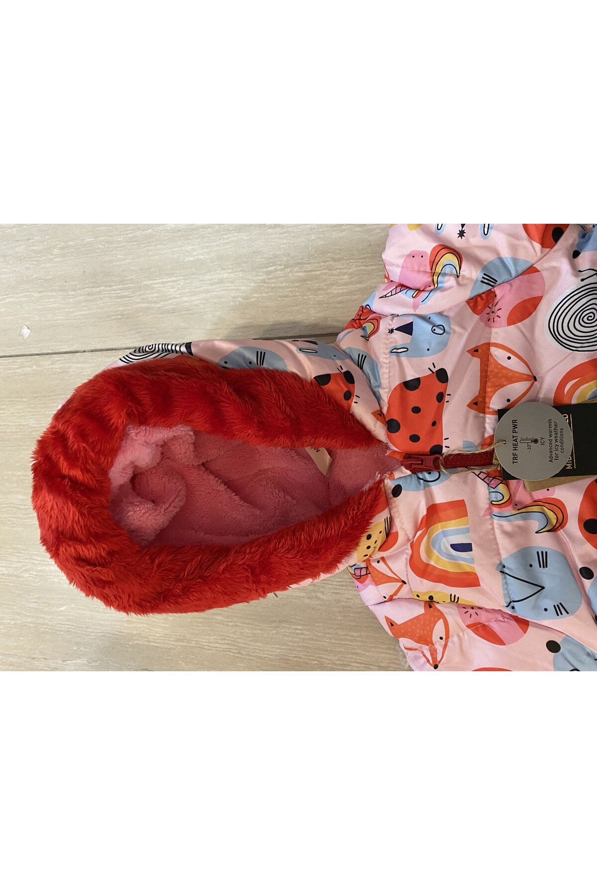 Kız Çocuk Kaban 1-5 Yaş Kışlık Şişme Astarlı Kapüşonlu Pembe Mont HZL22W-M21636