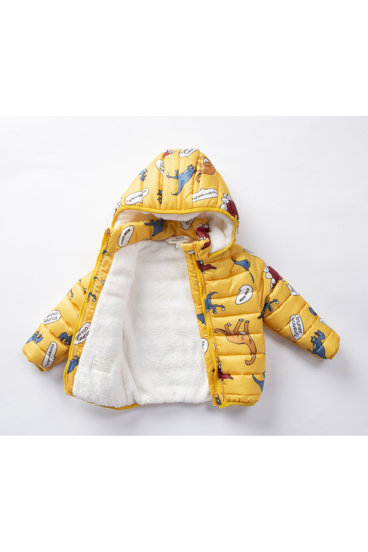 Kız Çocuk Kaban 2-5 Yaş Kışlık Şişme Astarlı Kürk Kapüşonlu Tavşan Çantalı Lila Mont HZL22W-M21672